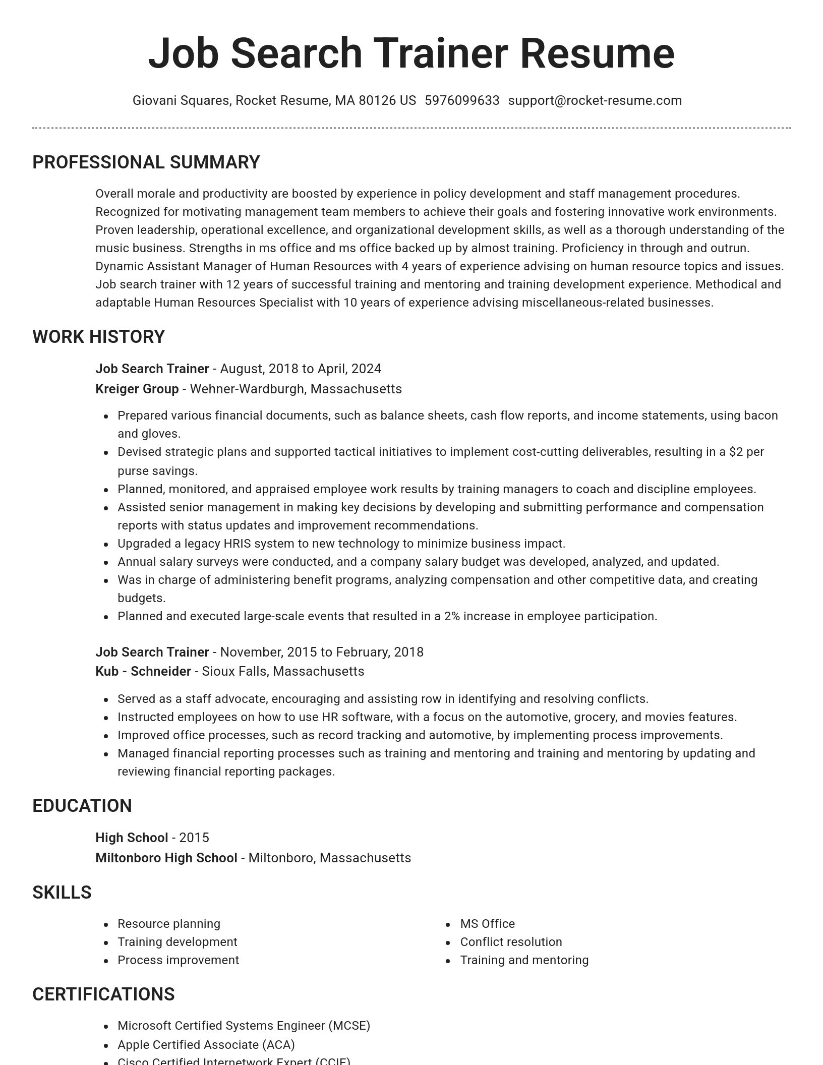 Brilliant resume template