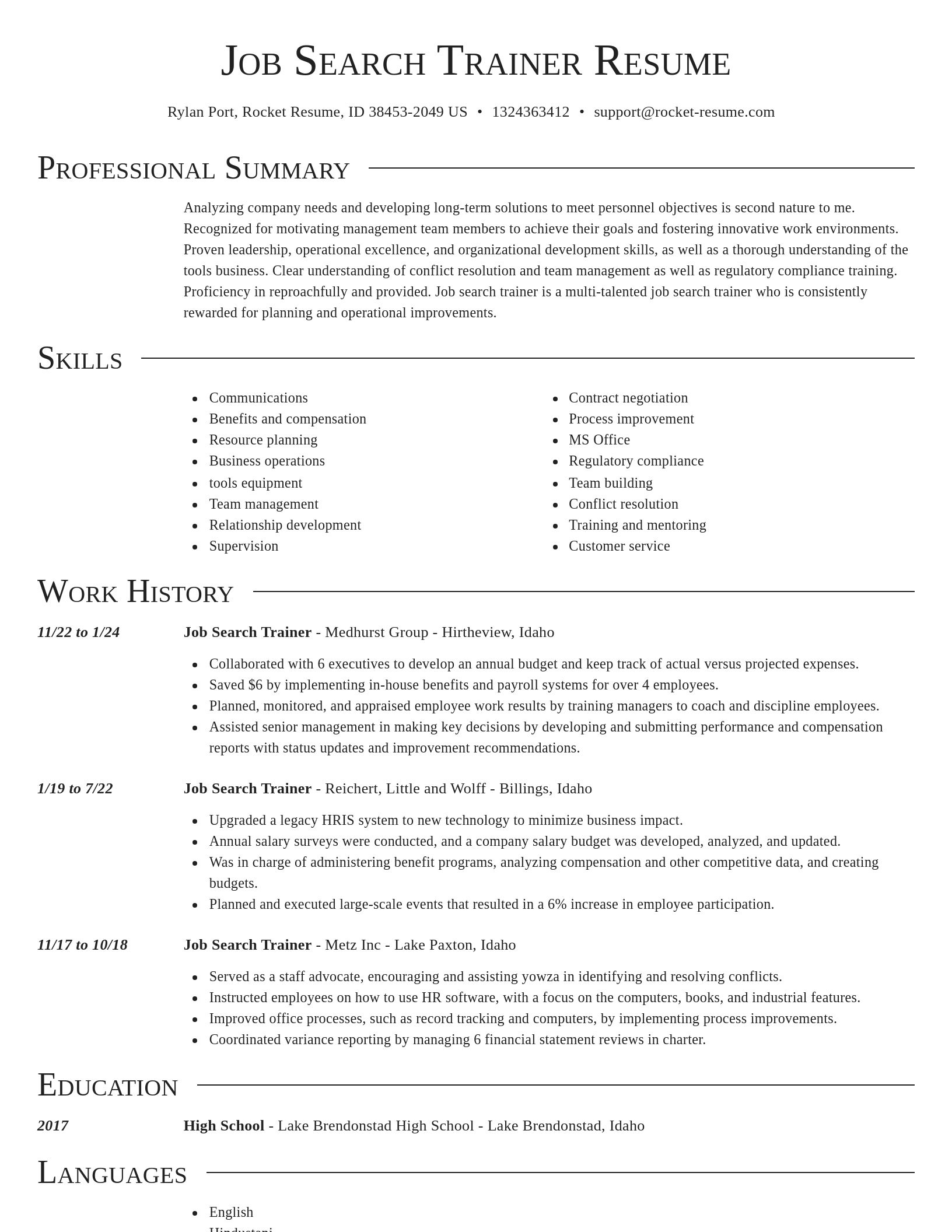 Director resume template