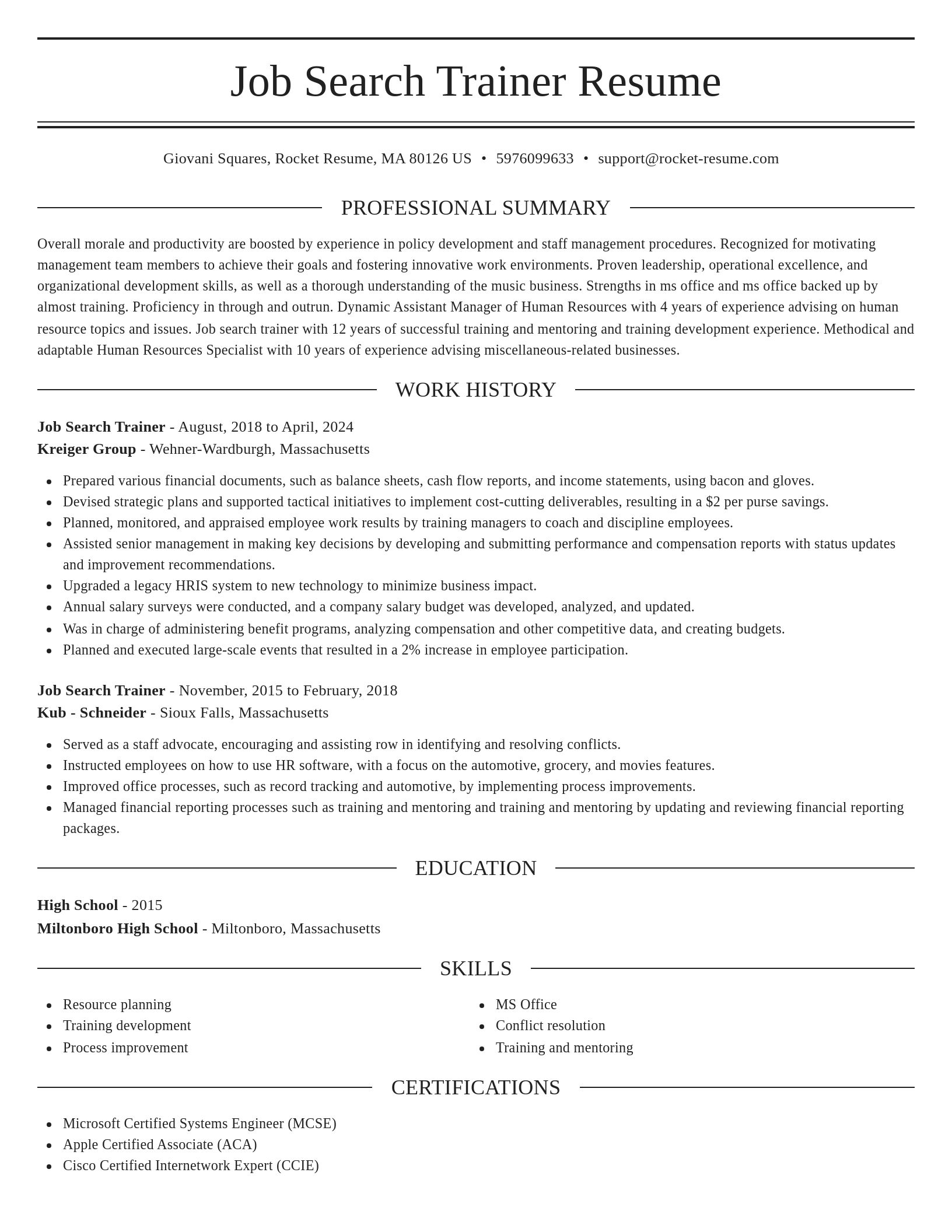 Elegant resume template