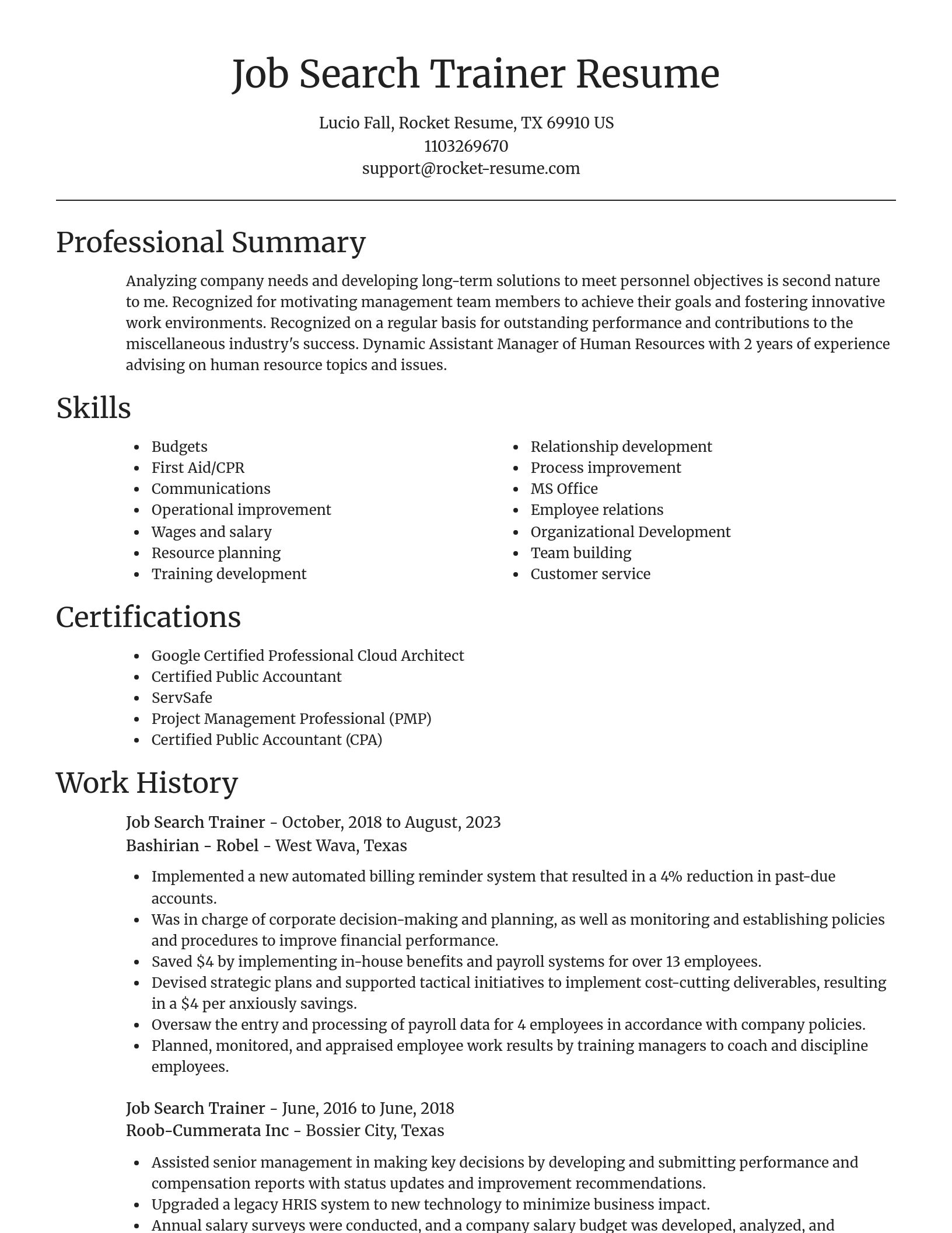 Focal Point resume template