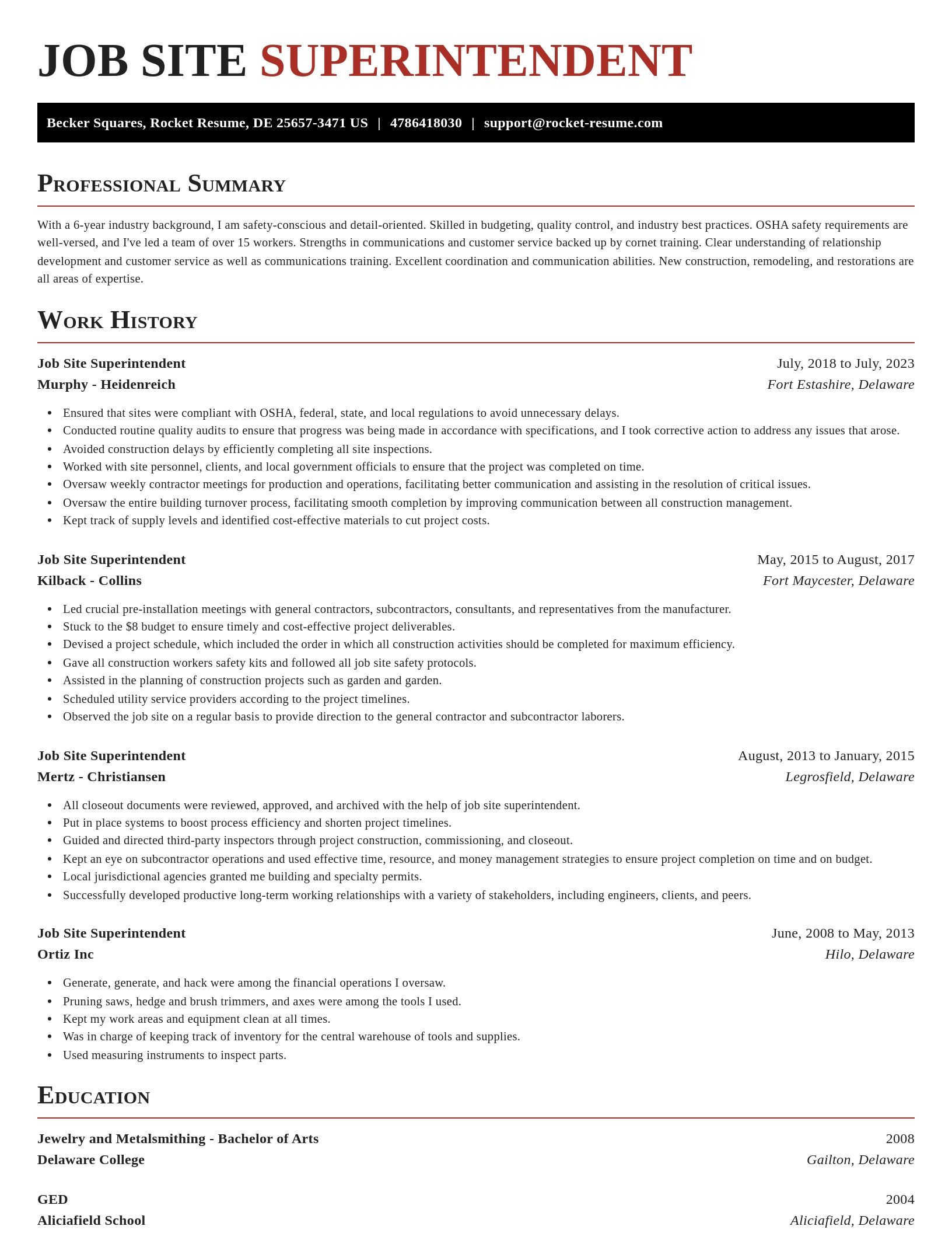 Exquisite resume template