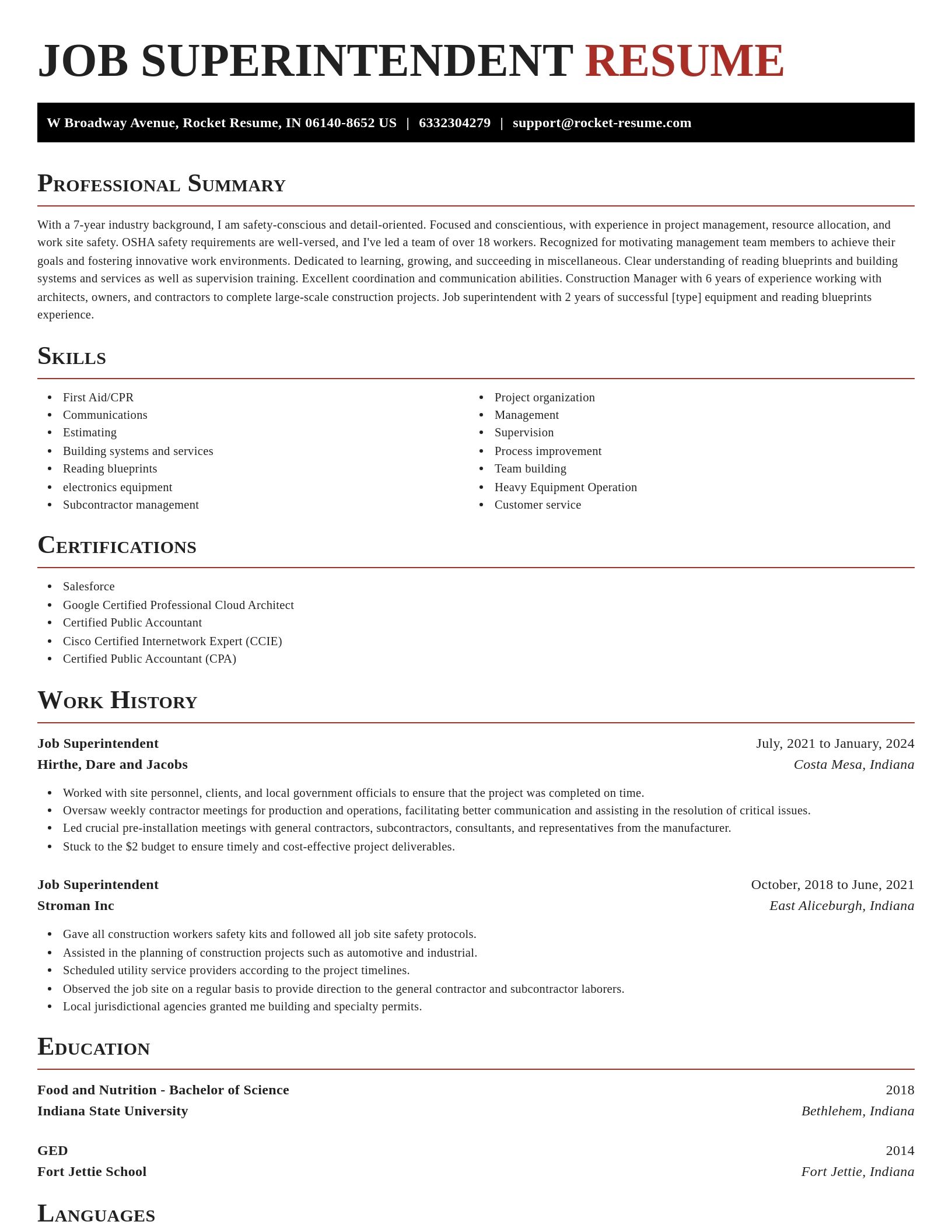 Exquisite resume template
