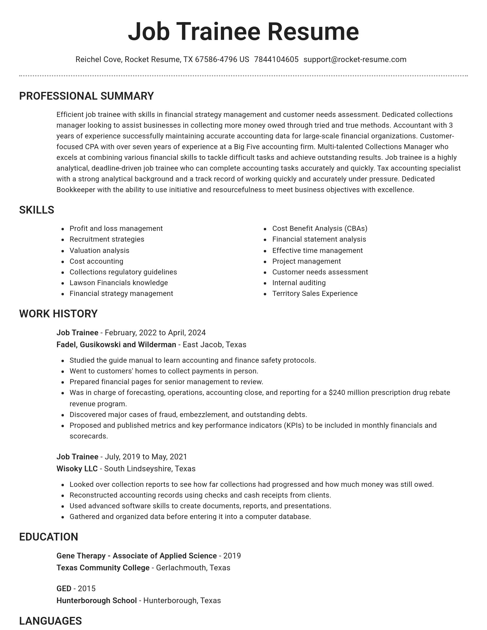 Brilliant resume template