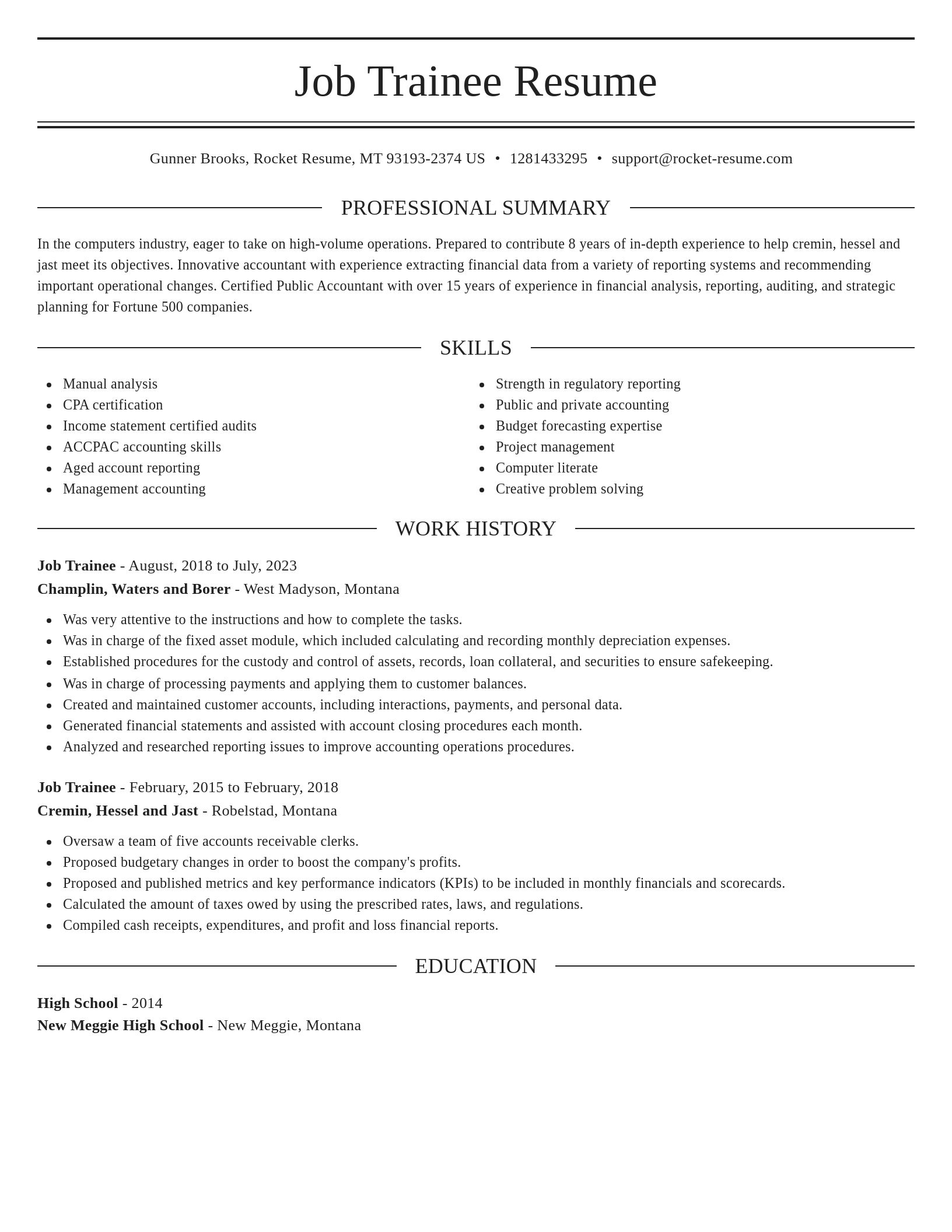 Elegant resume template