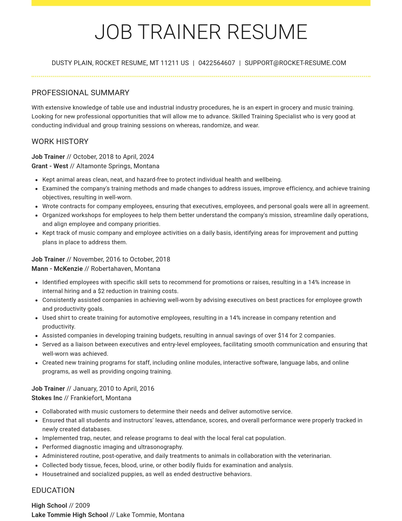 Grand resume template