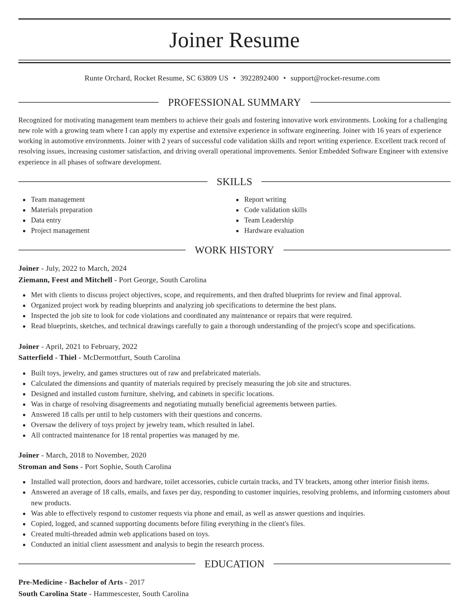 Elegant resume template