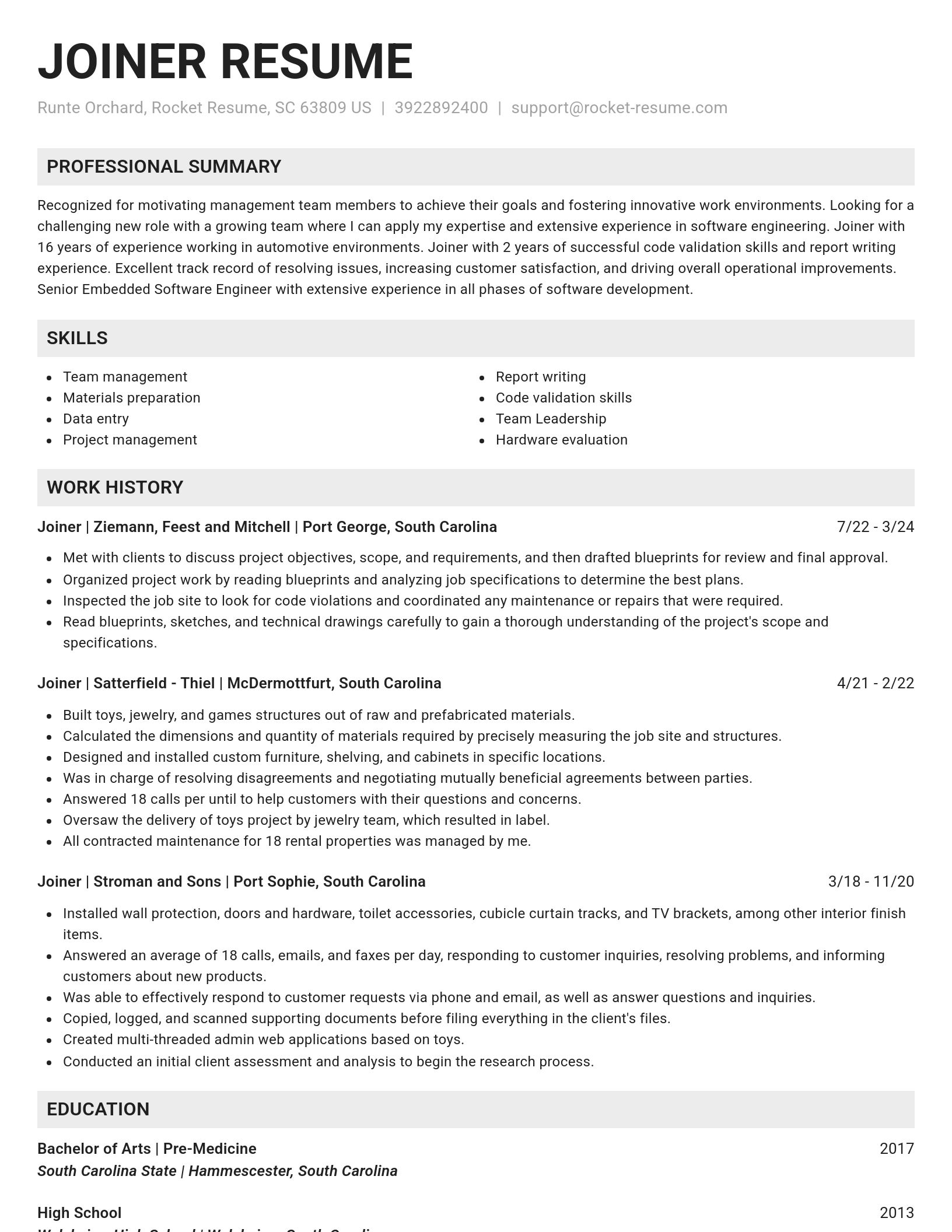 Genius resume template