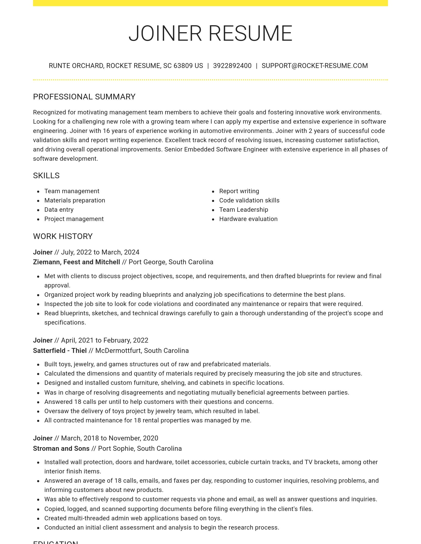 Grand resume template