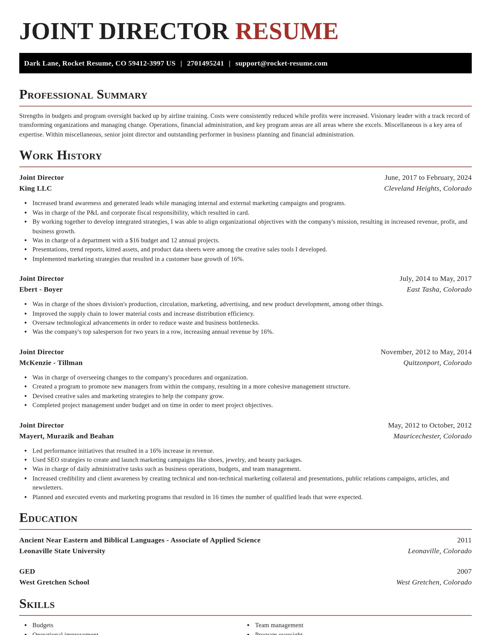 Exquisite resume template