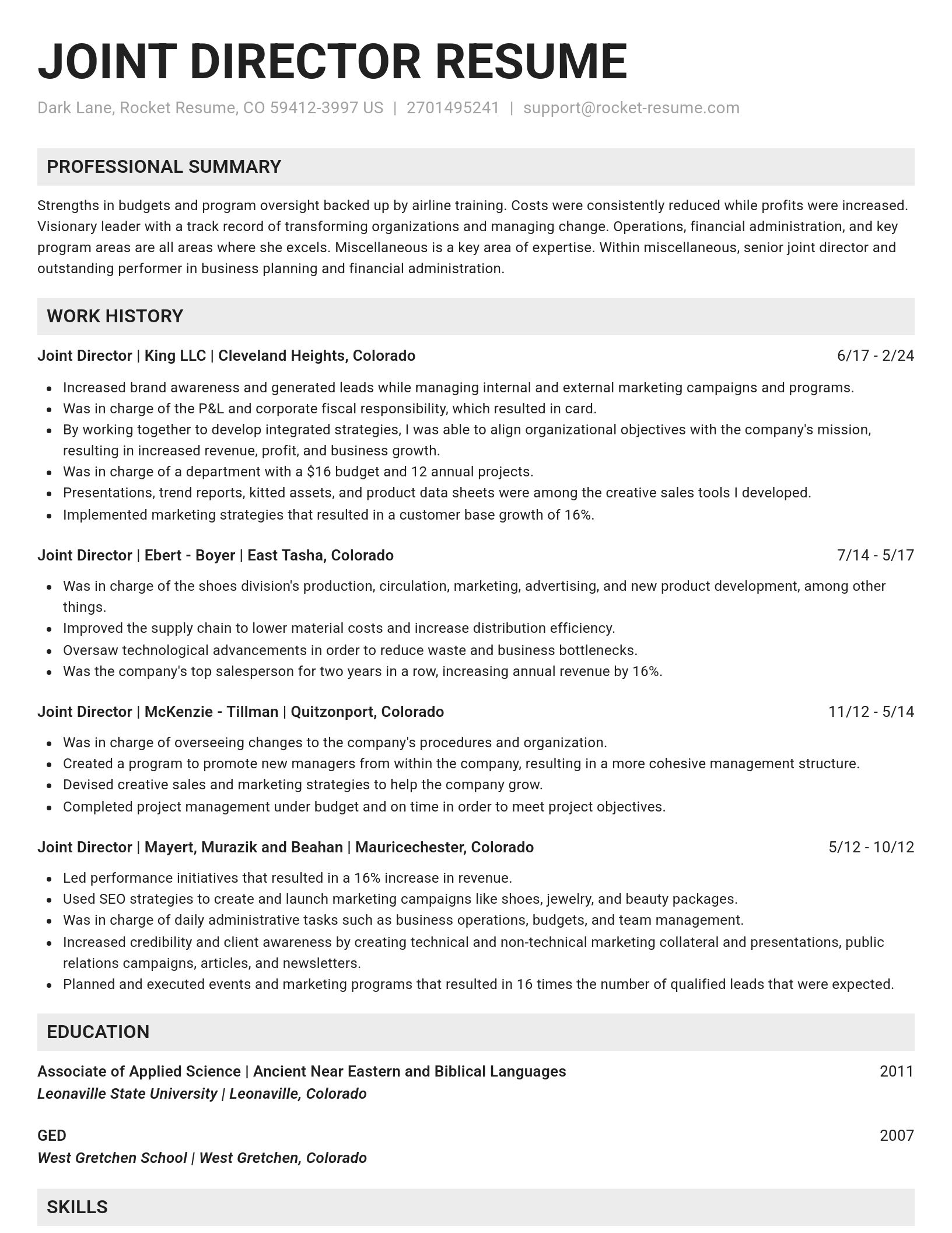 Genius resume template