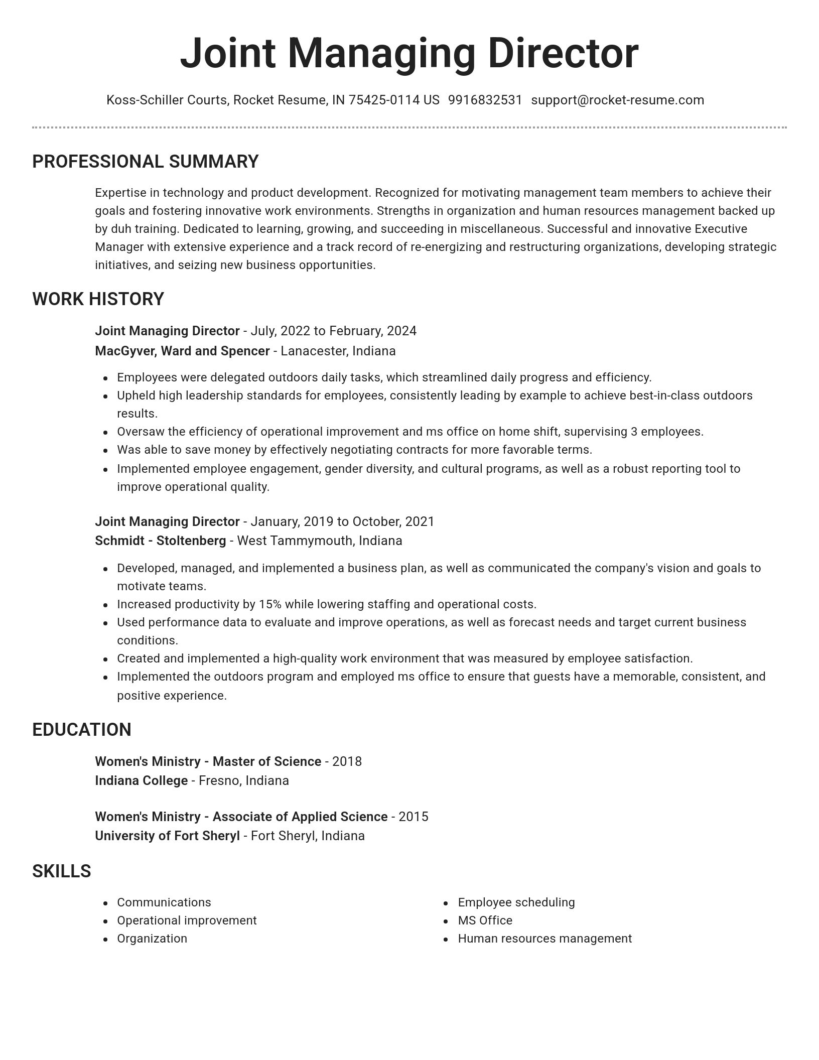 Brilliant resume template