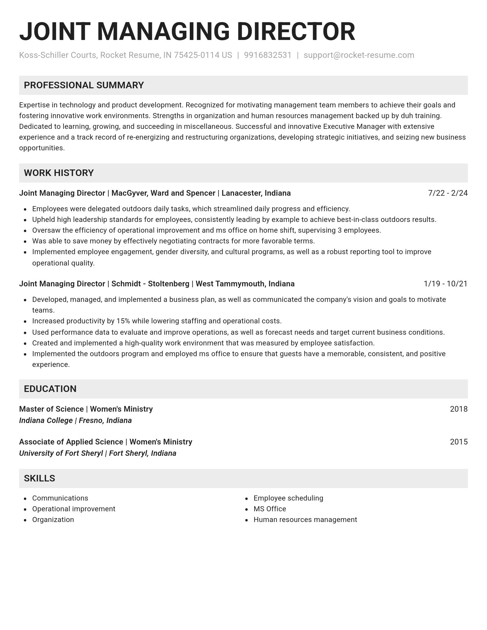 Genius resume template