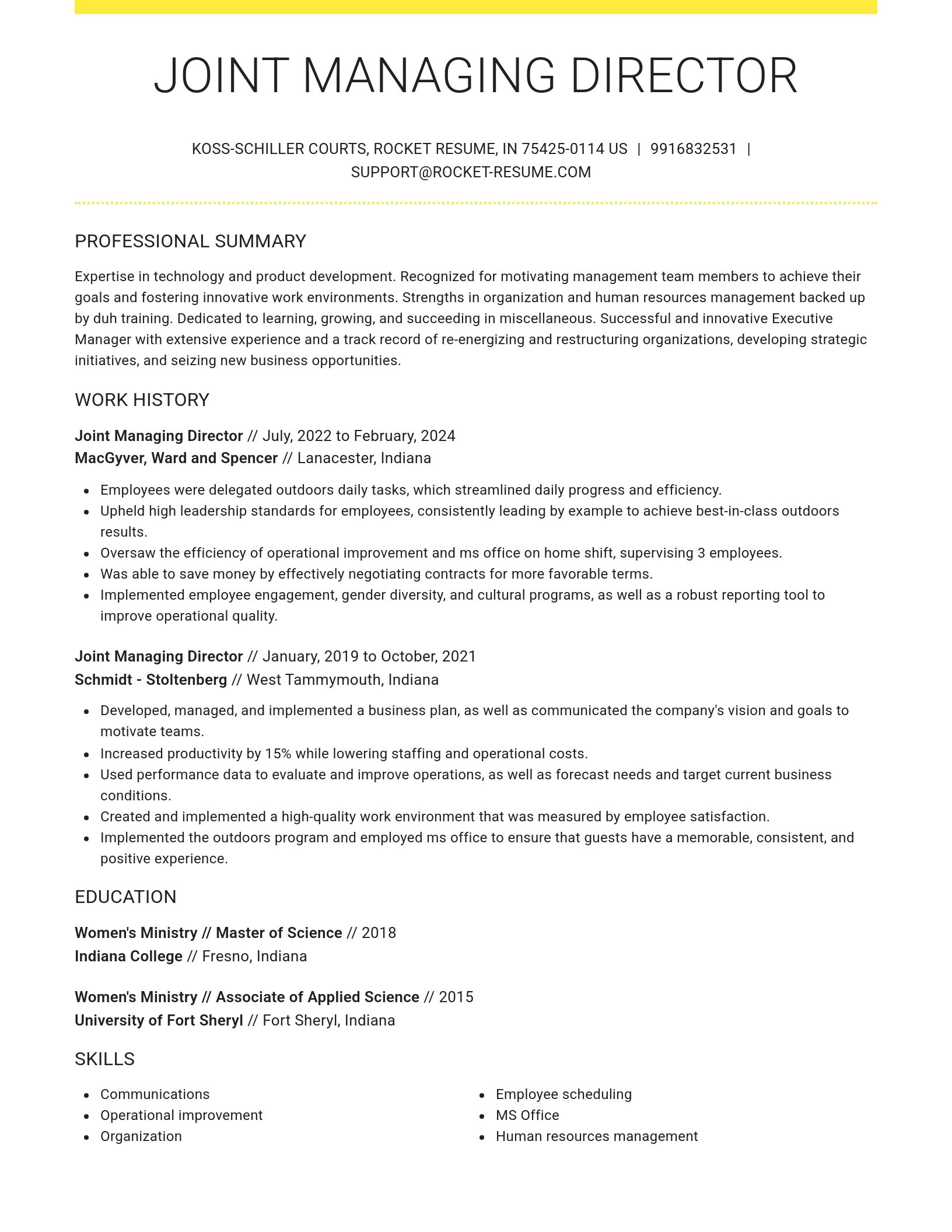 Grand resume template