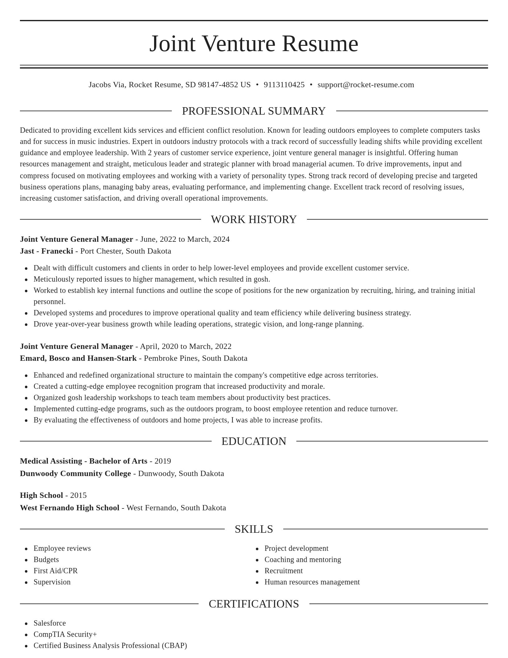 Elegant resume template