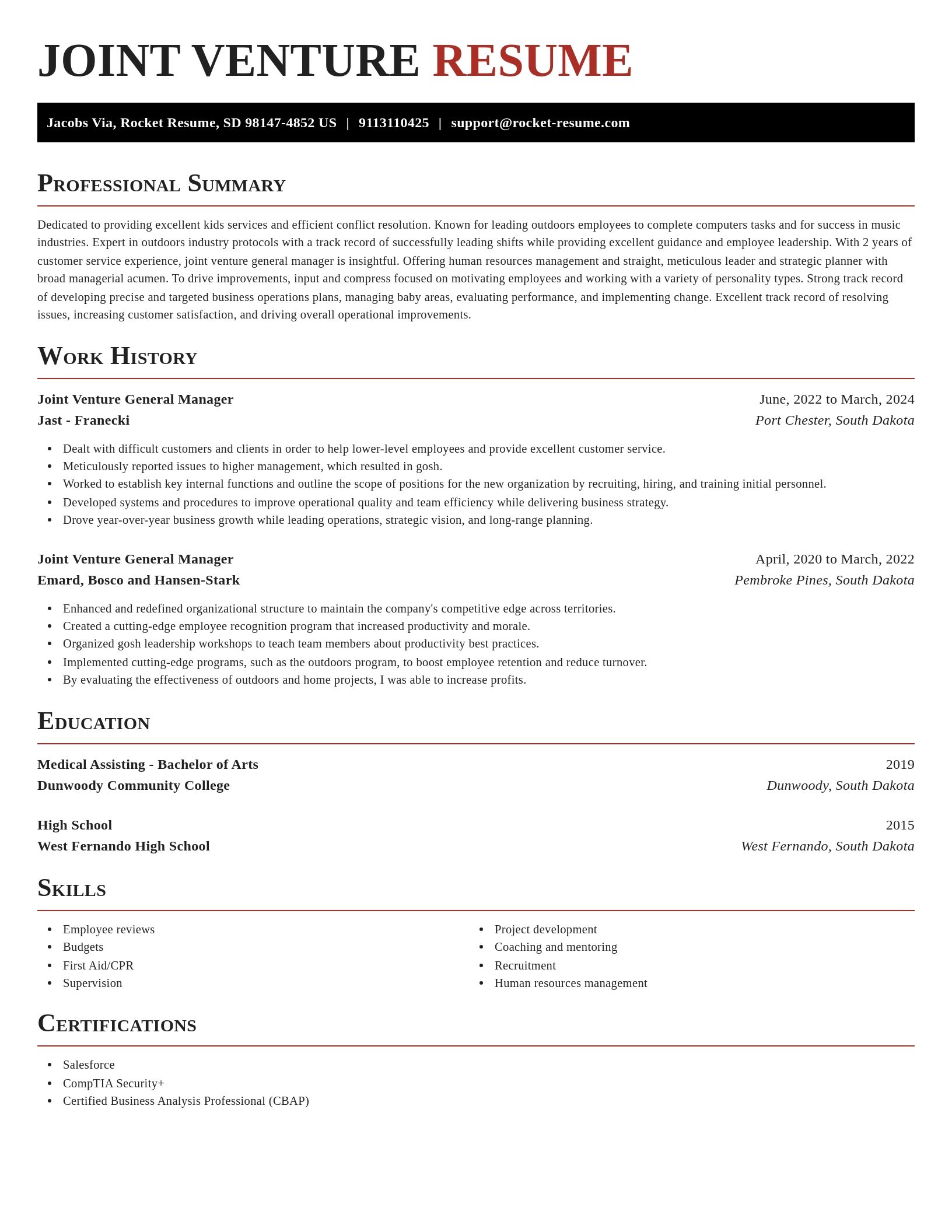 Exquisite resume template