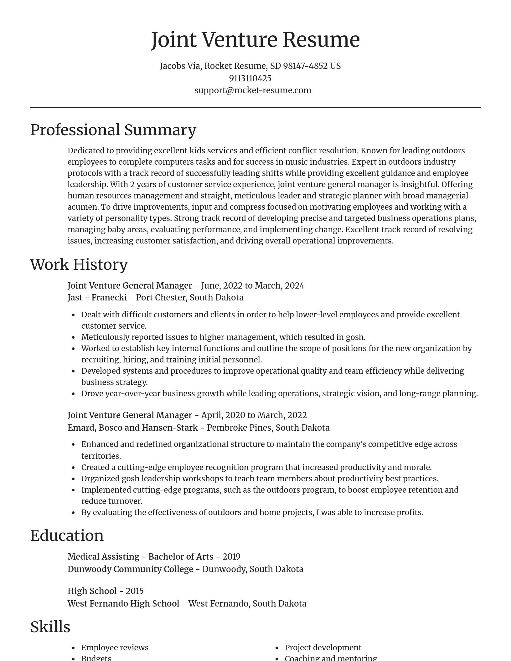 Focal Point resume template