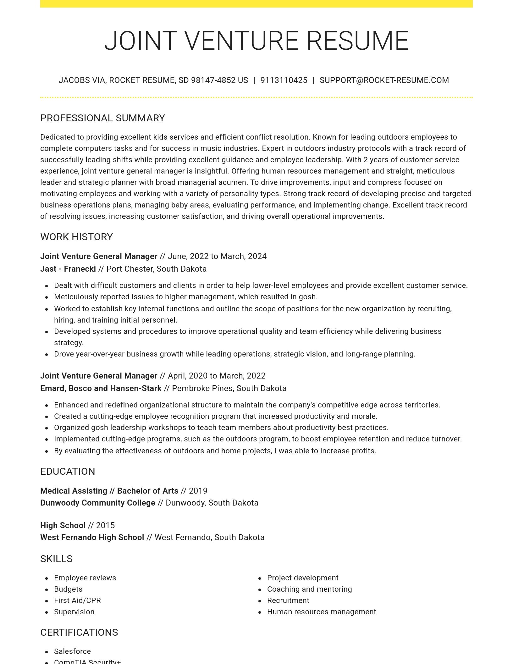 Grand resume template