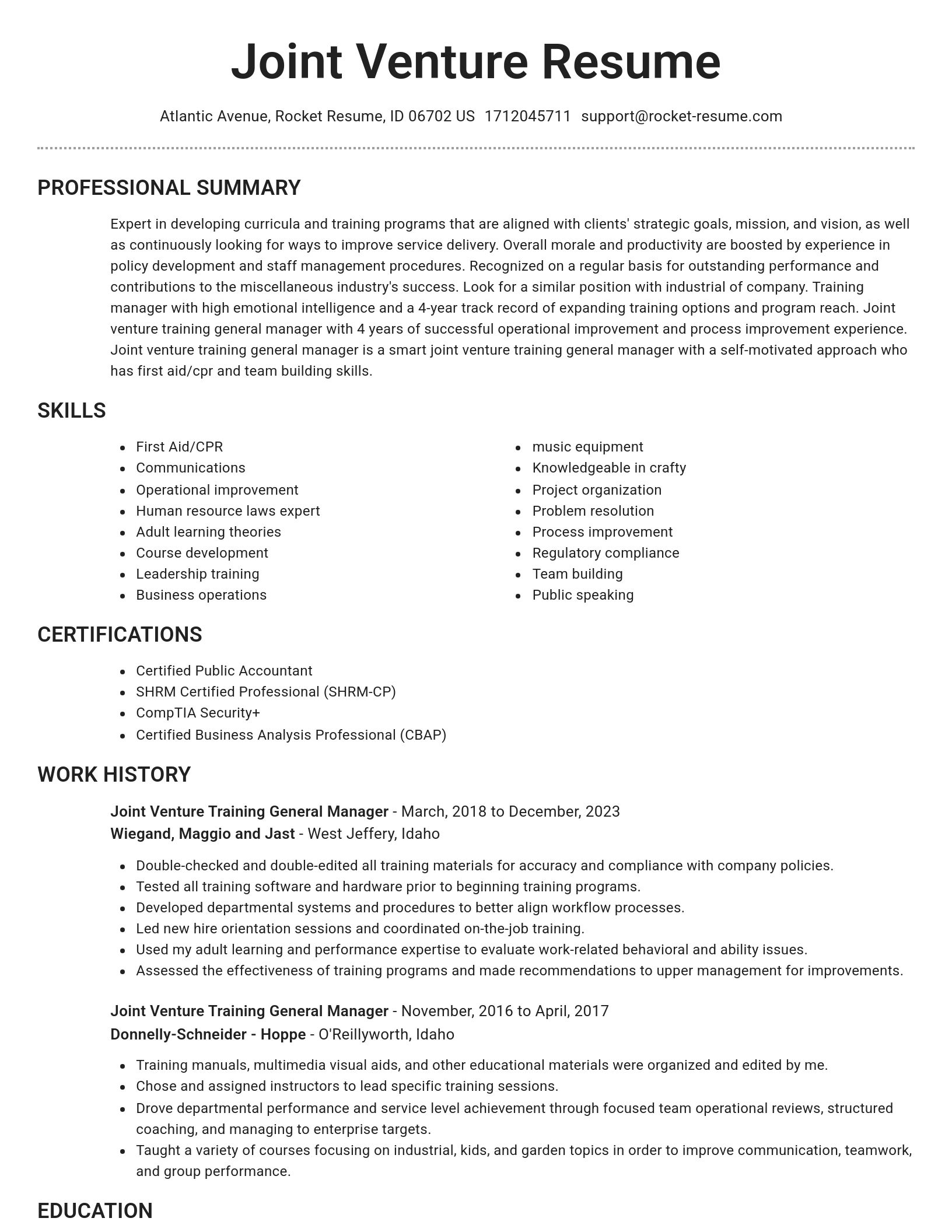Brilliant resume template
