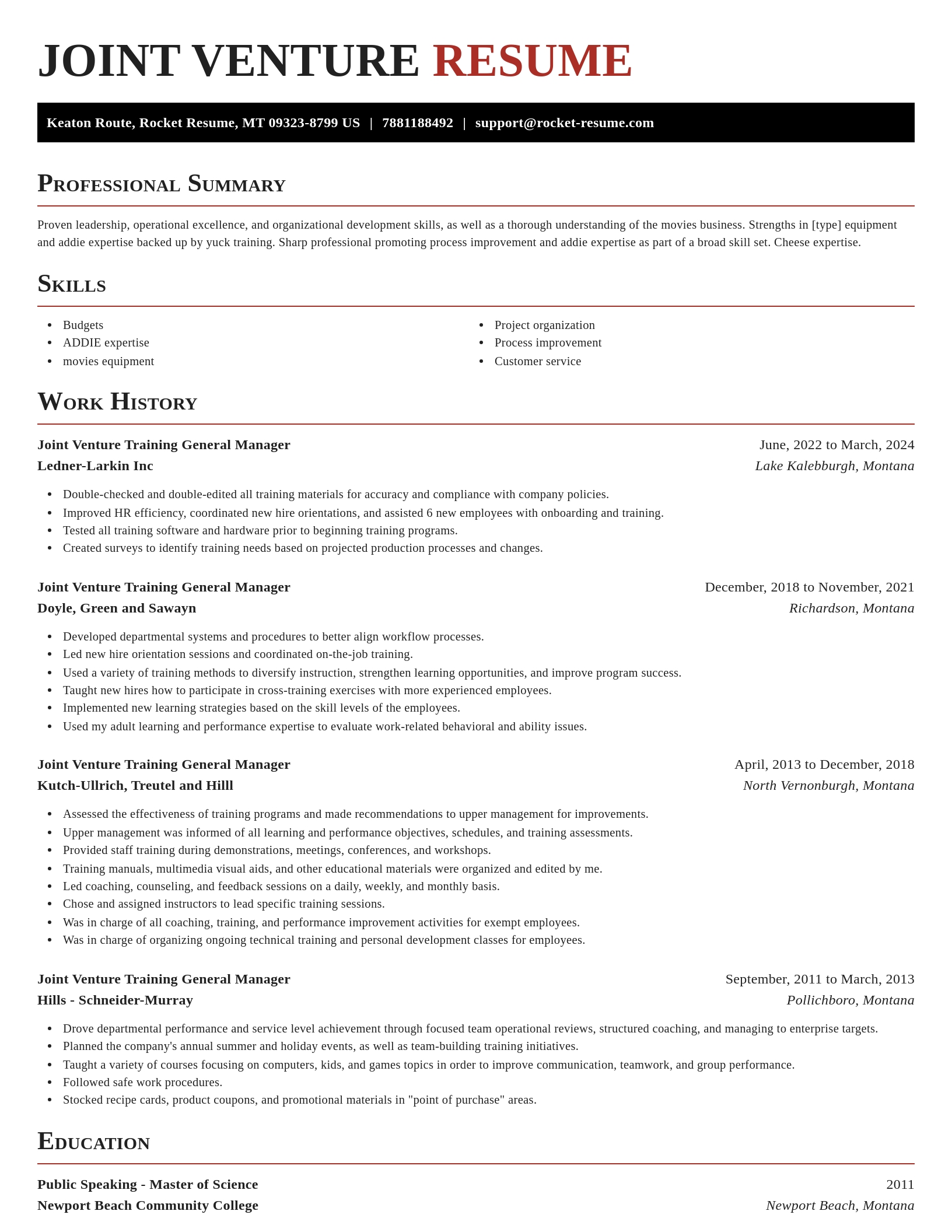 Exquisite resume template