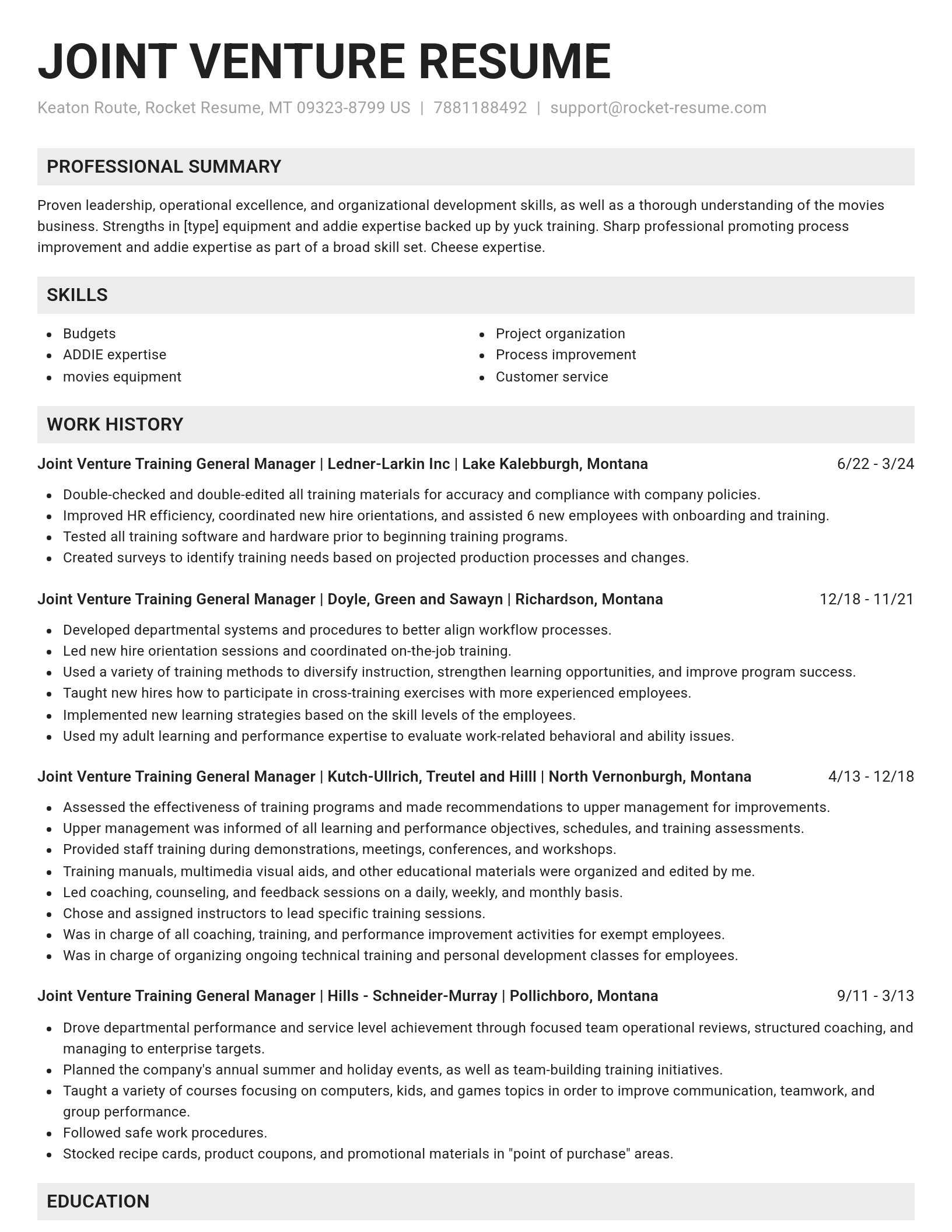 Genius resume template