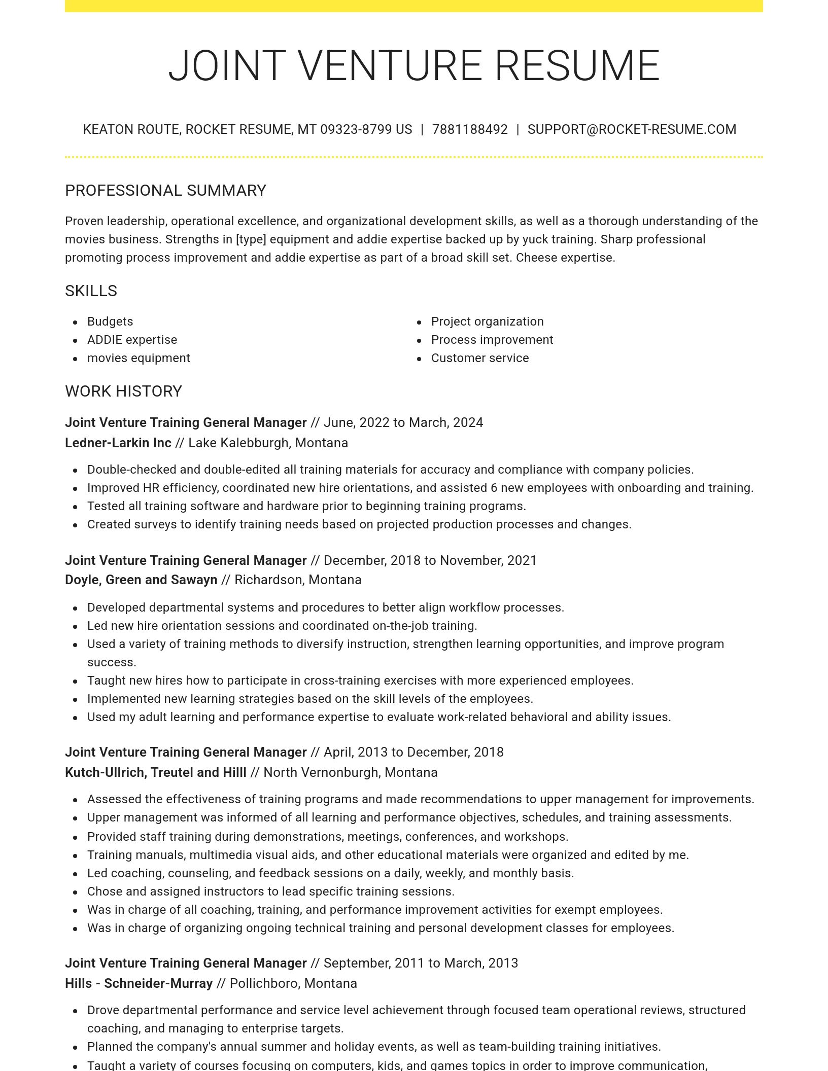 Grand resume template