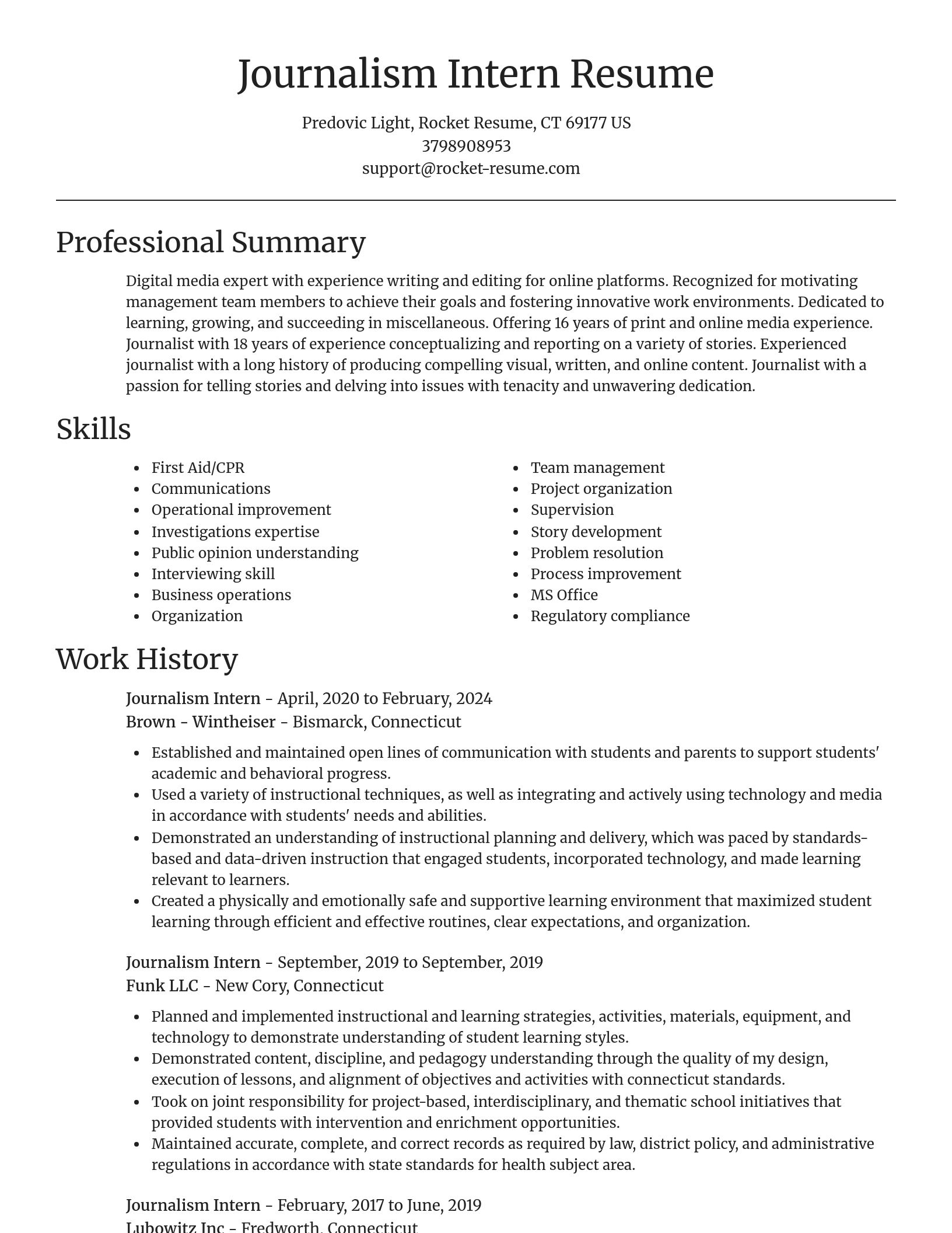 Focal Point resume template