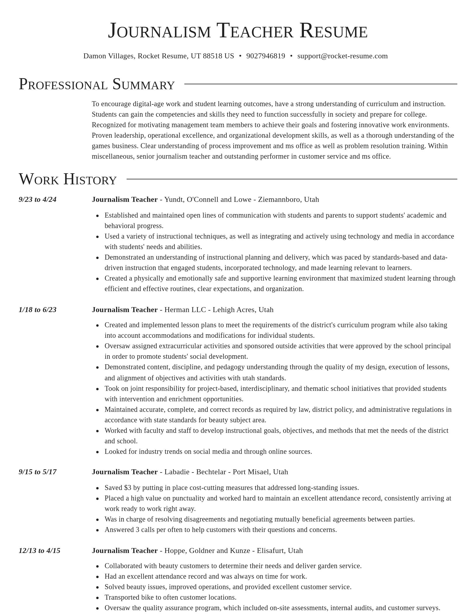 Director resume template