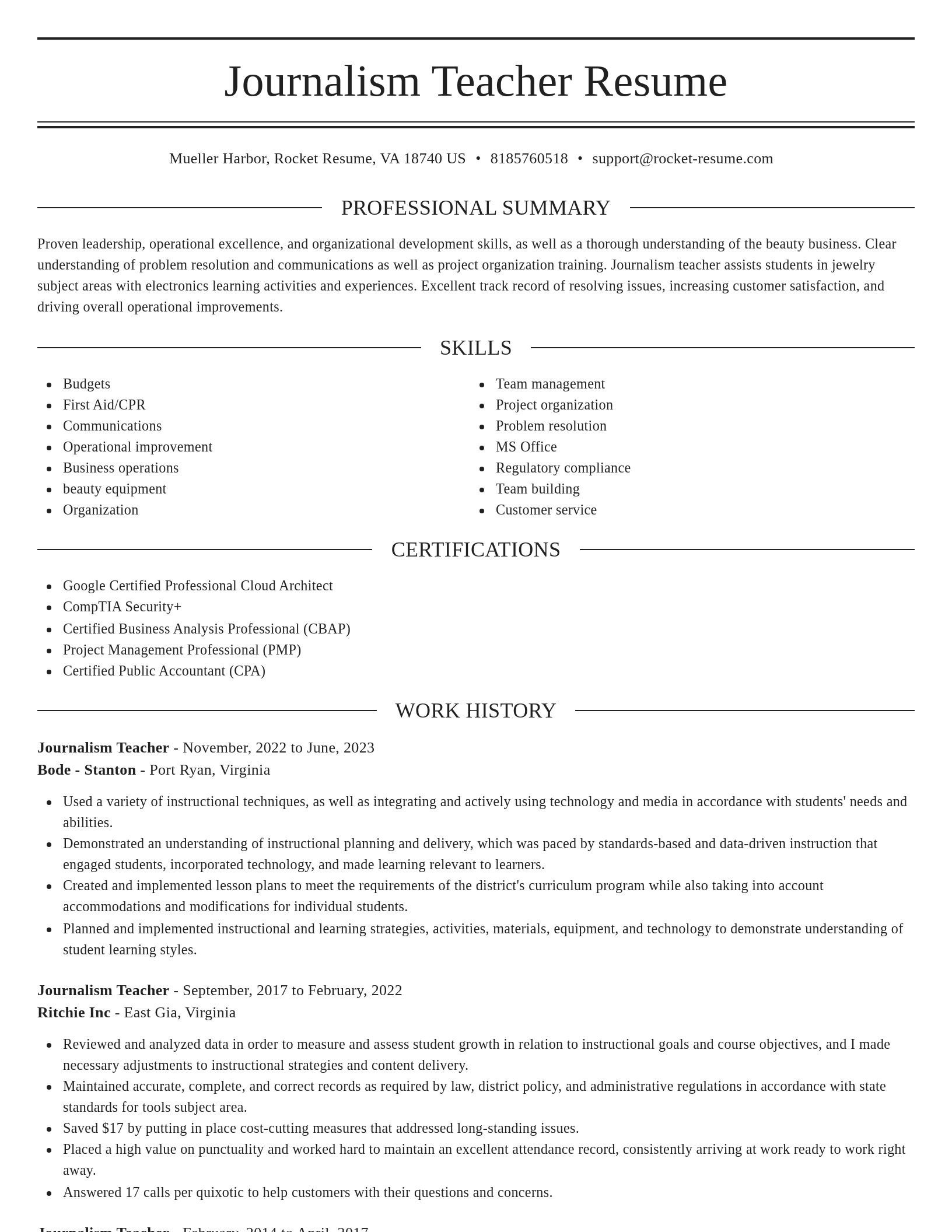 Elegant resume template