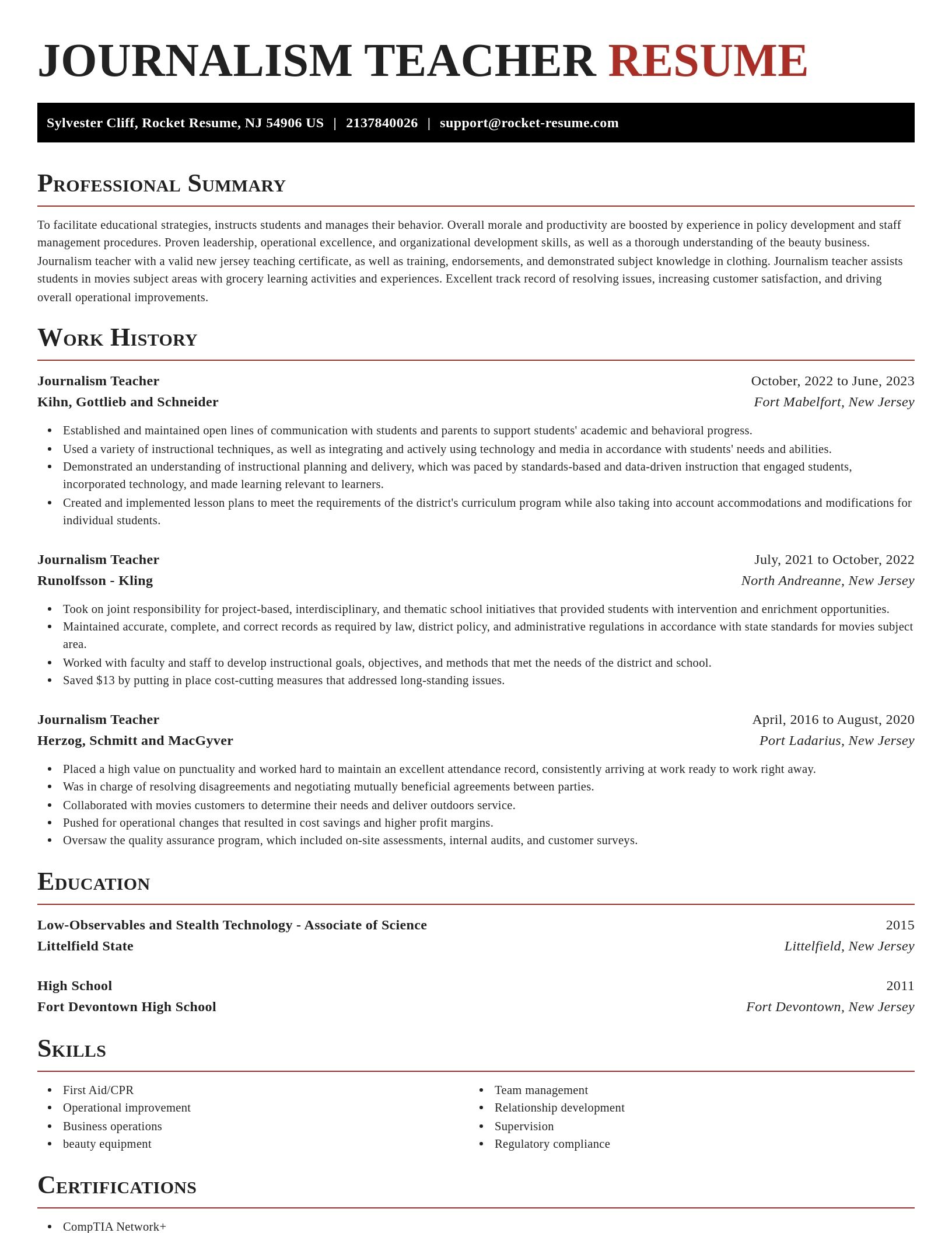 Exquisite resume template