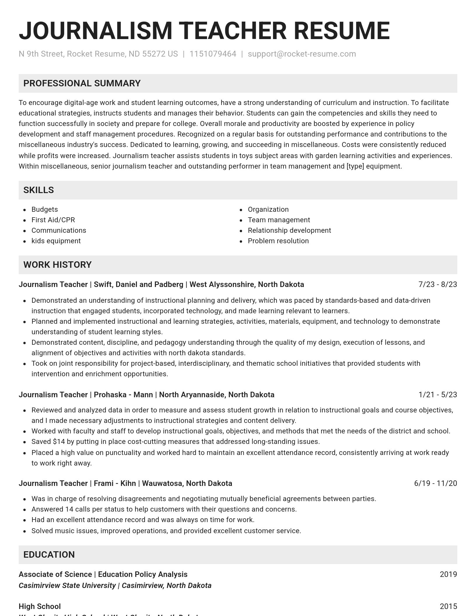 Genius resume template