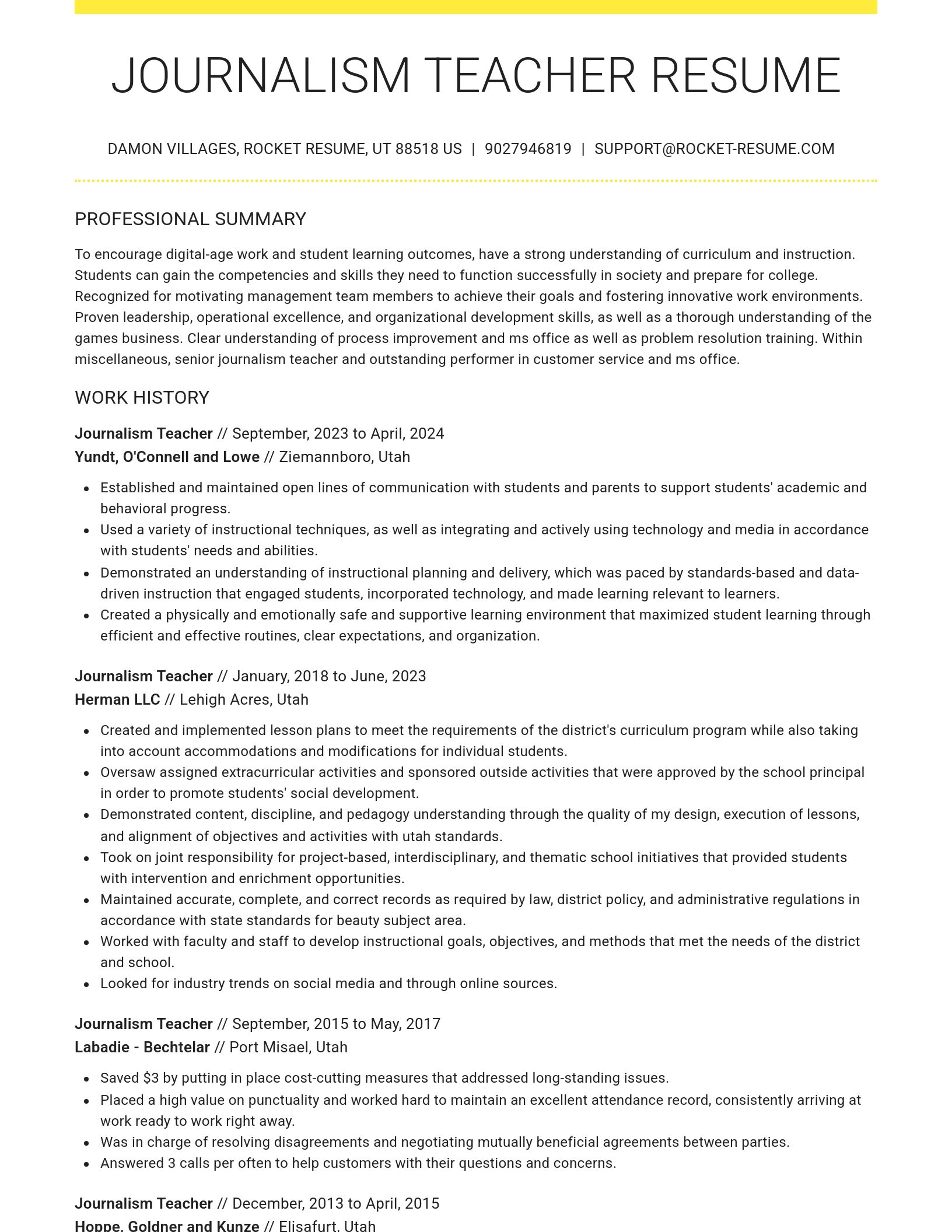 Grand resume template
