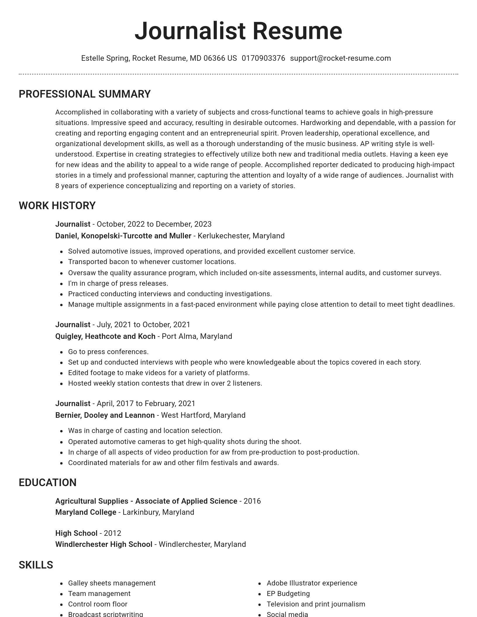 Brilliant resume template