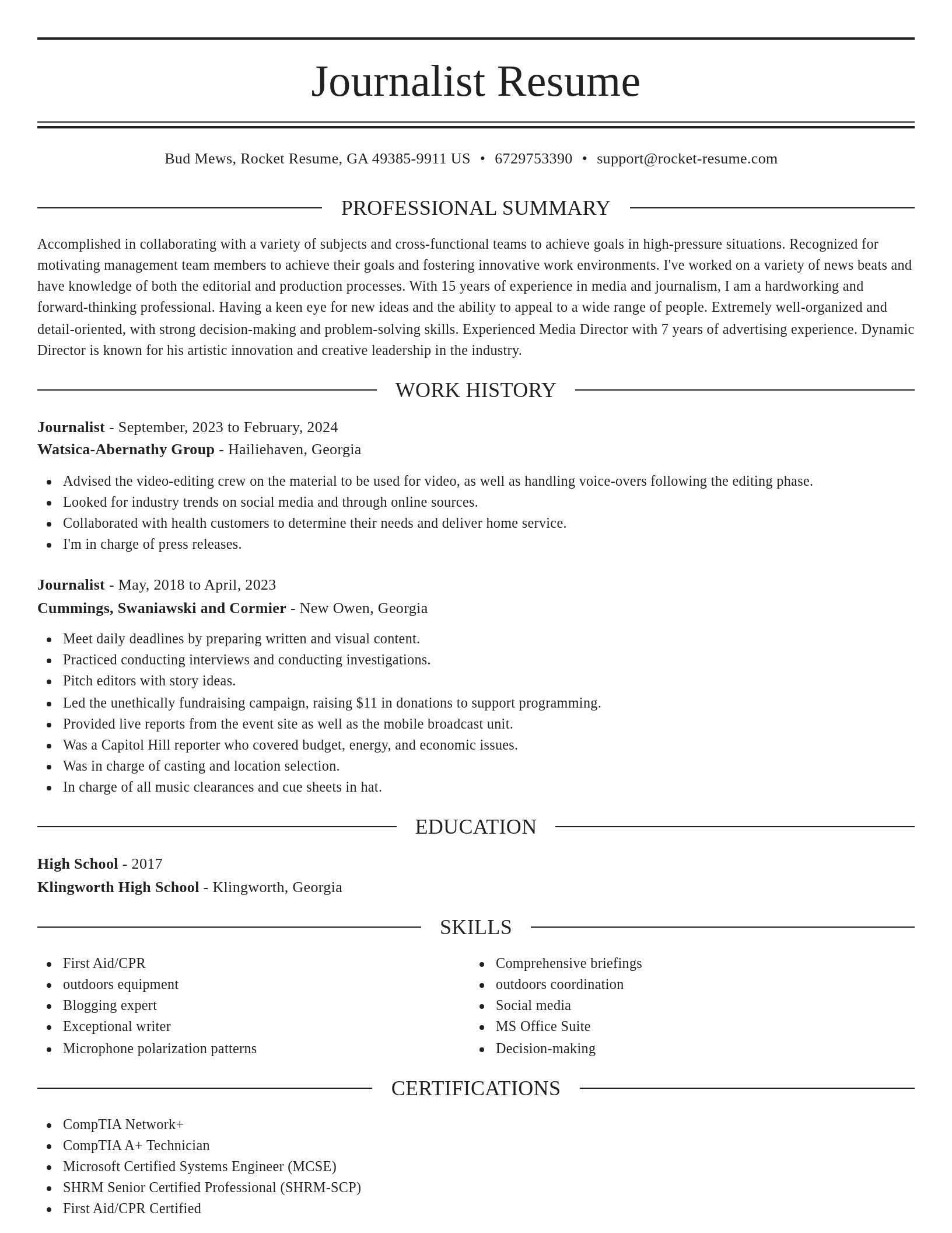 Elegant resume template