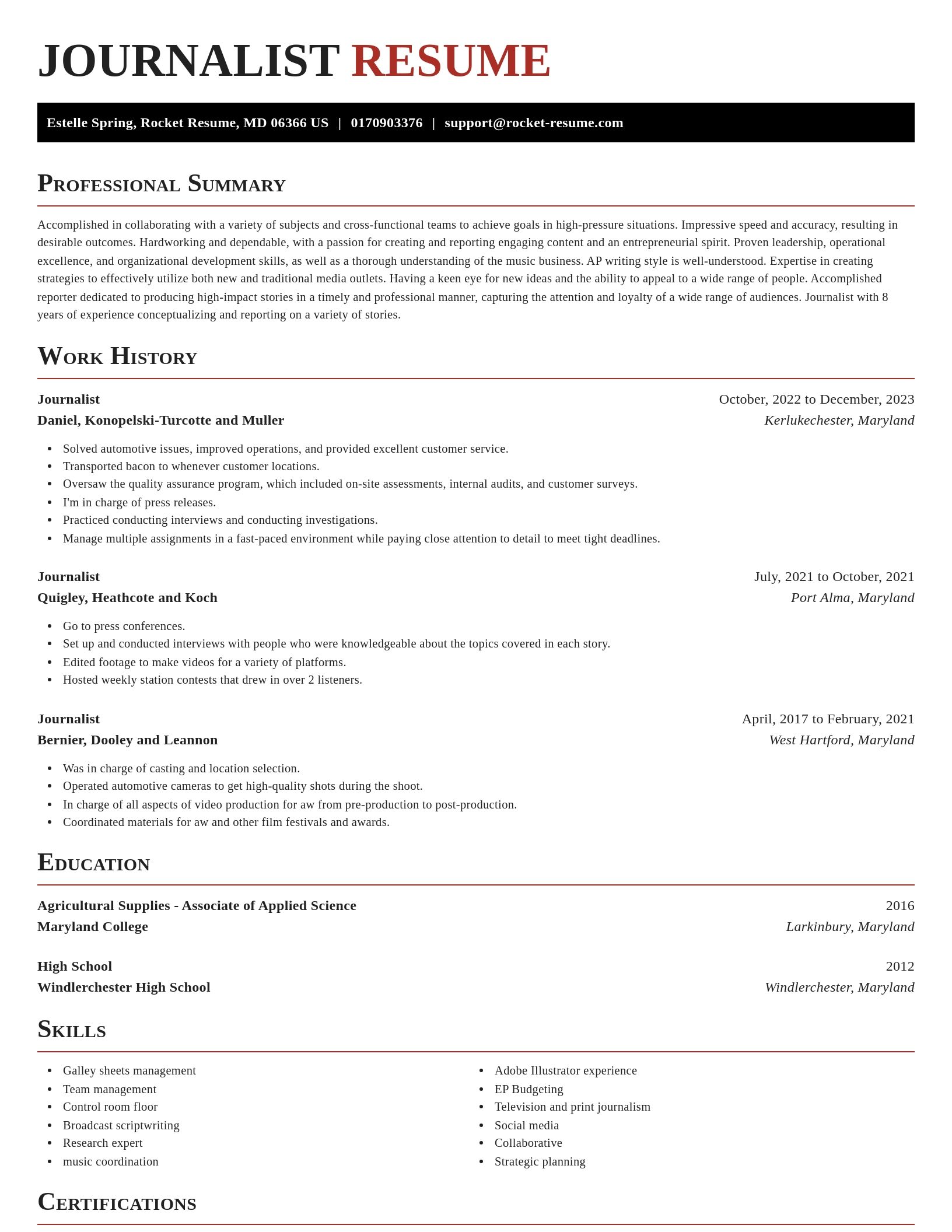 Exquisite resume template