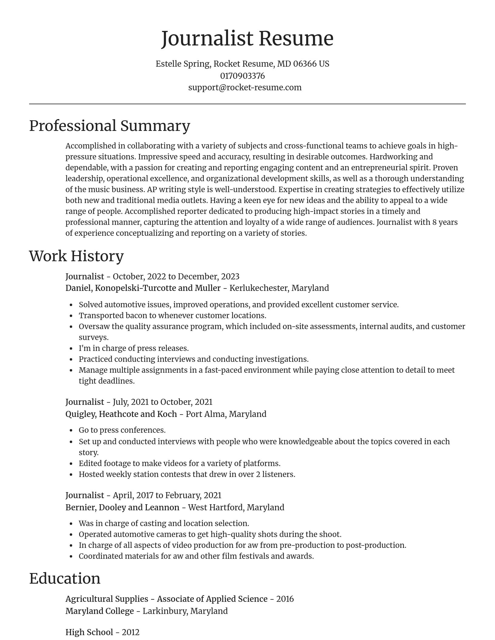 Focal Point resume template