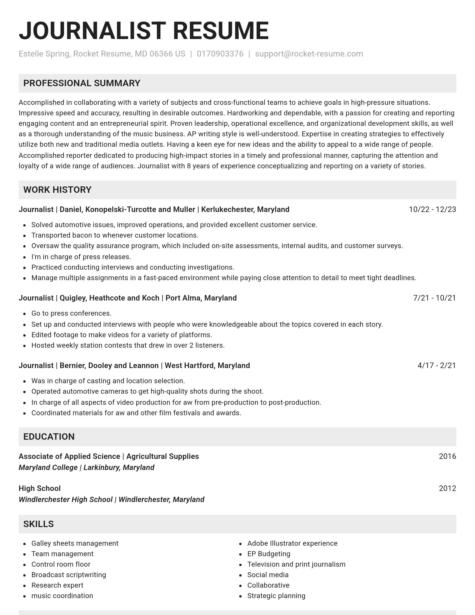 Genius resume template
