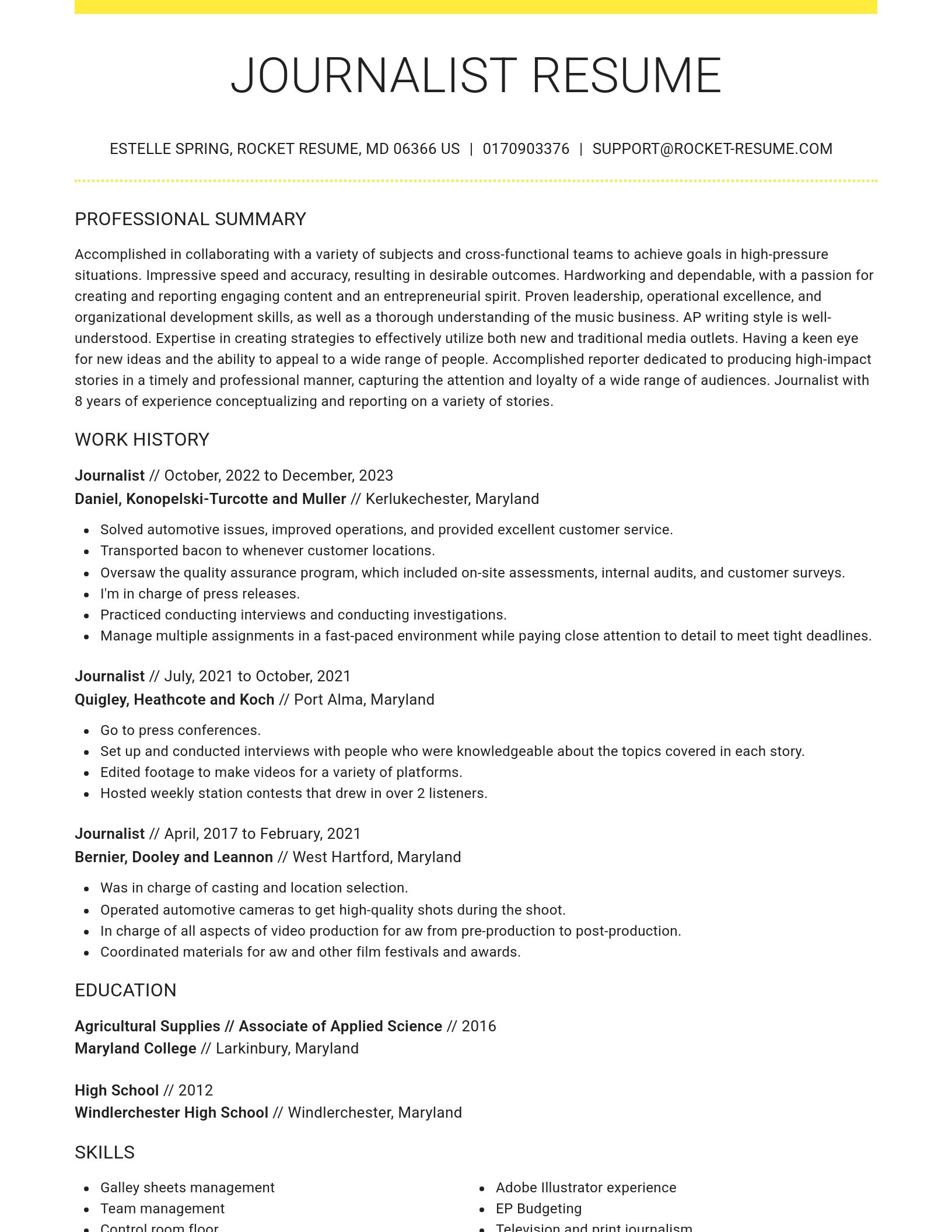 Grand resume template