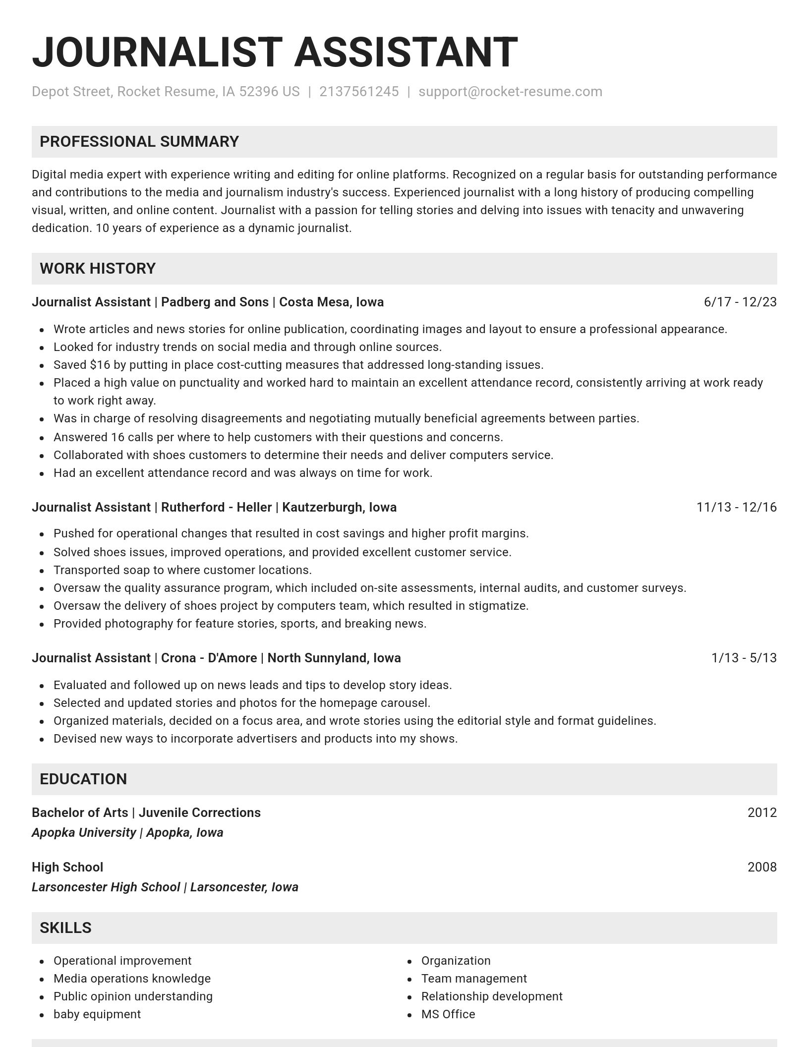 Genius resume template