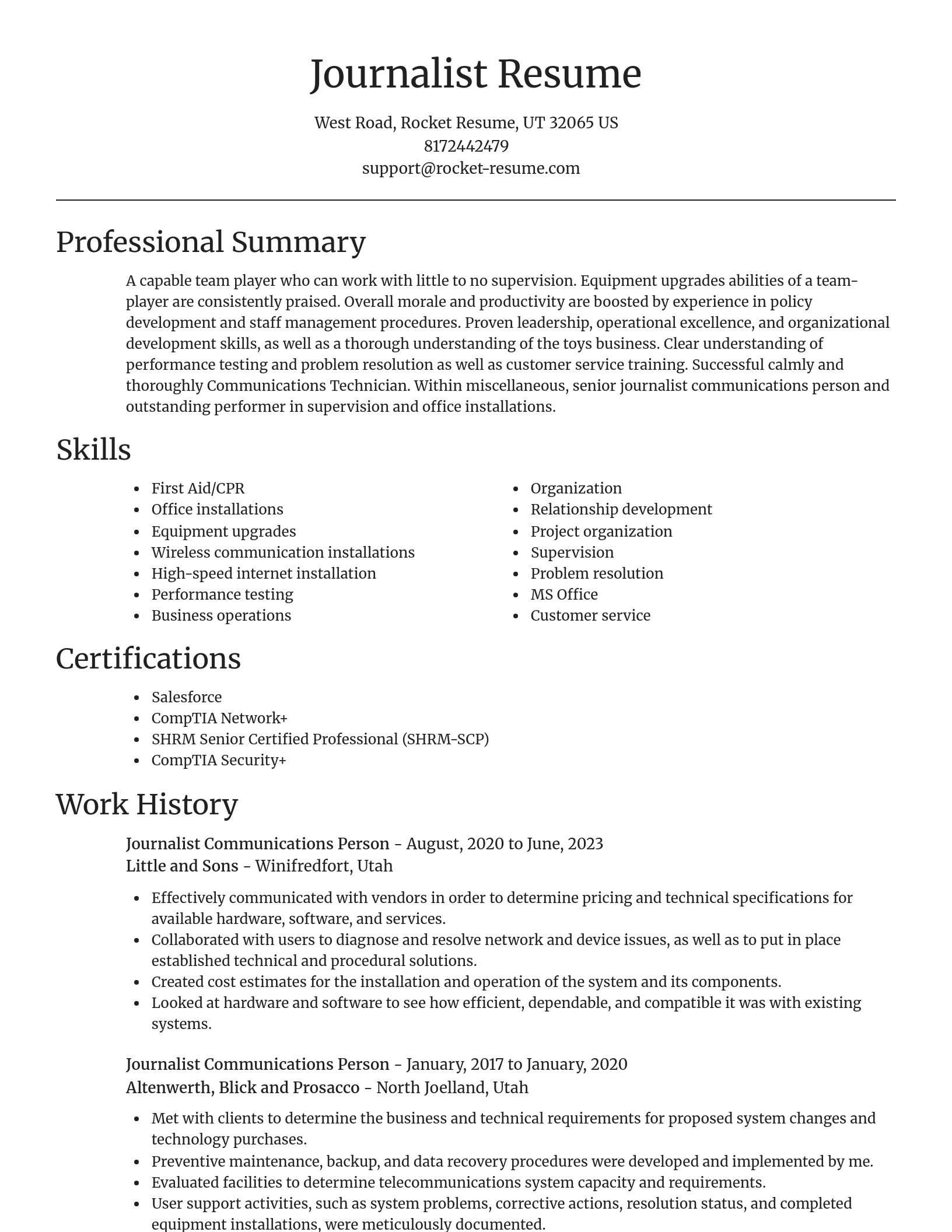 Focal Point resume template