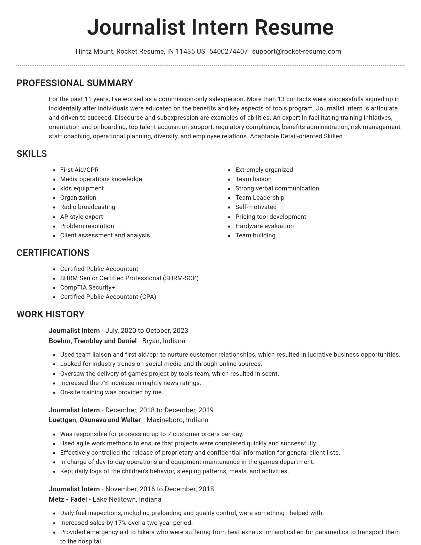 Brilliant resume template