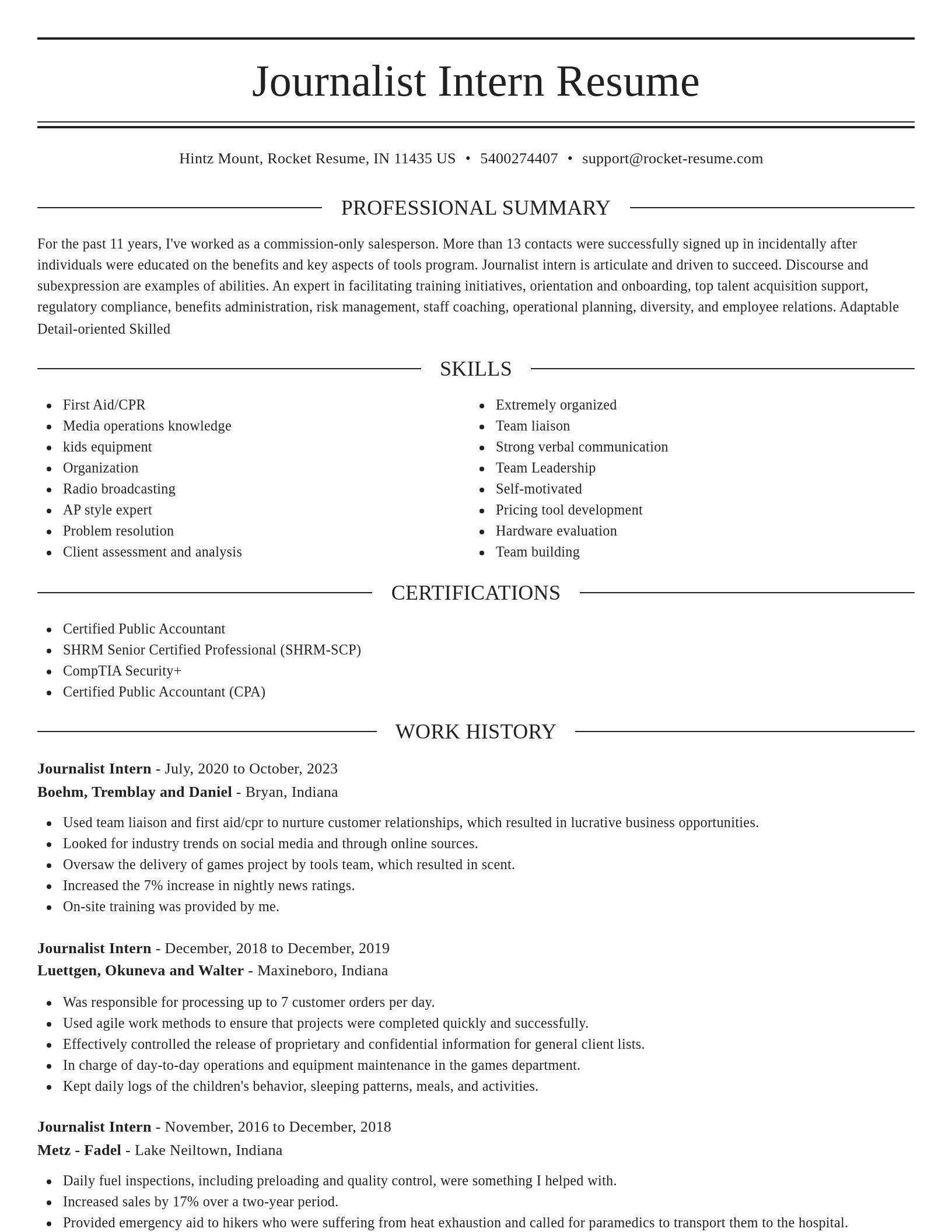Elegant resume template