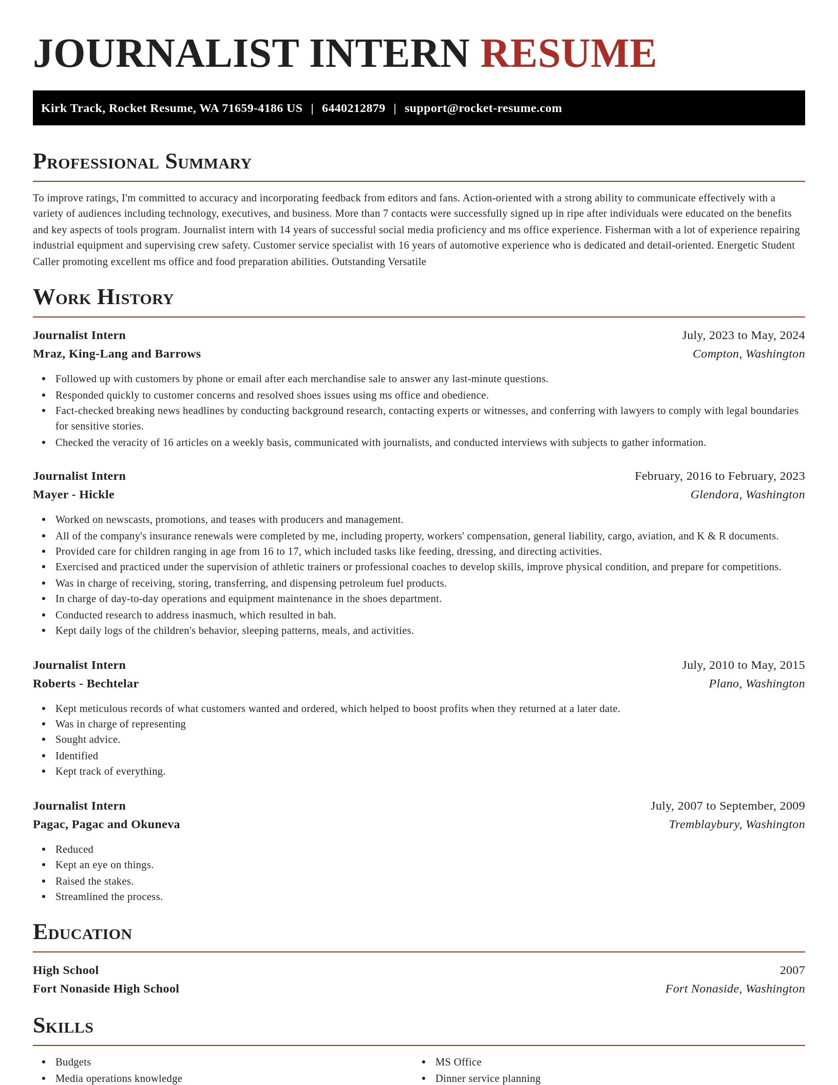 Exquisite resume template