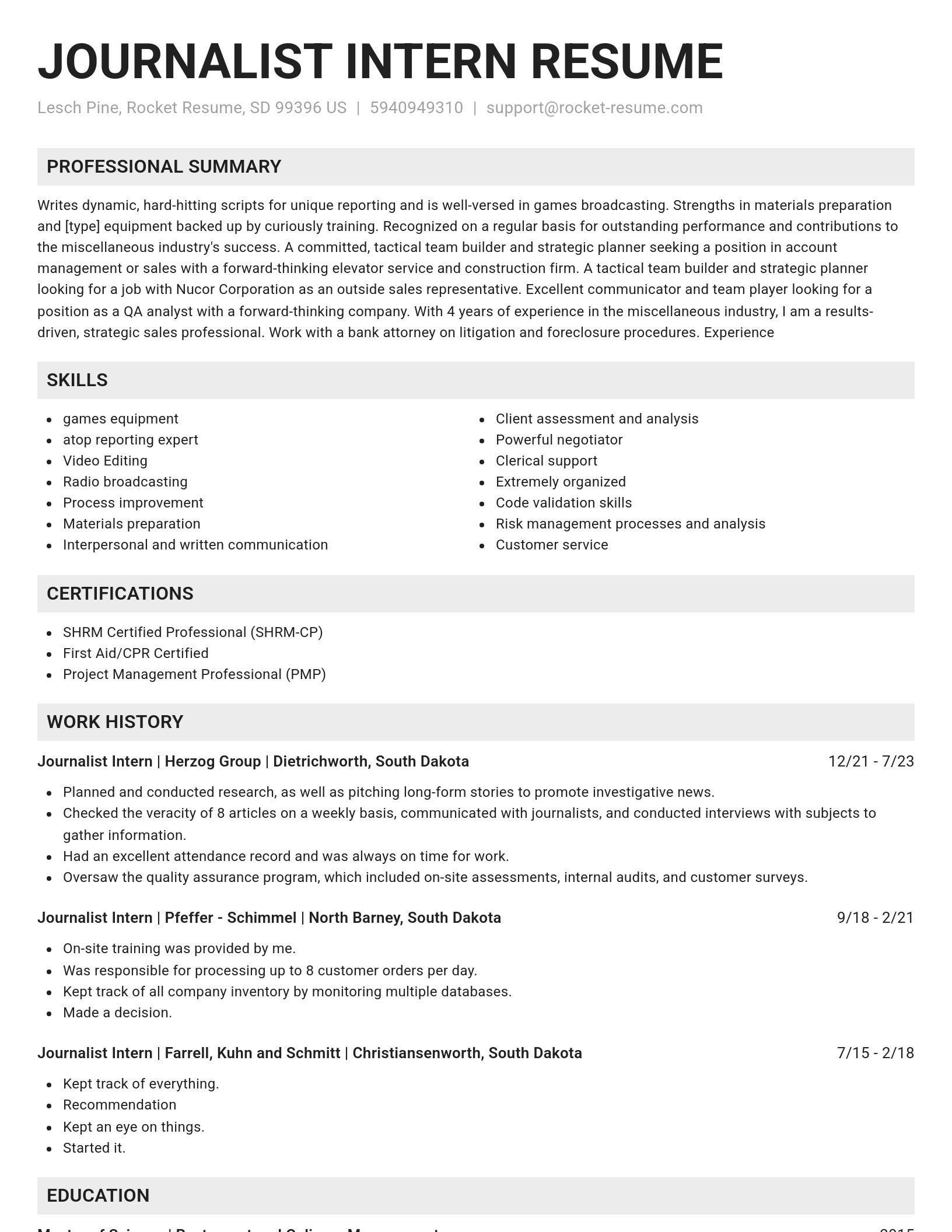 Genius resume template