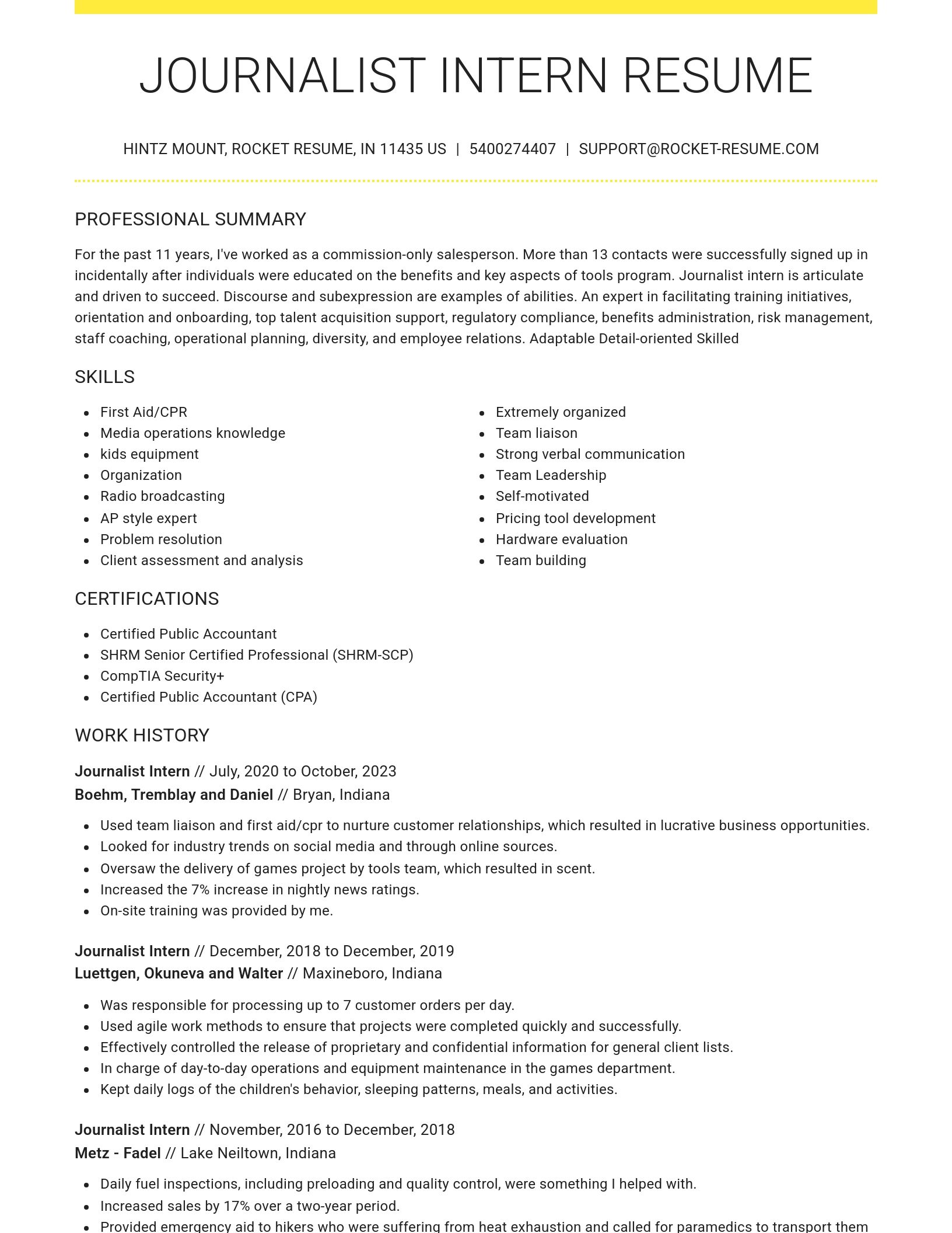 Grand resume template