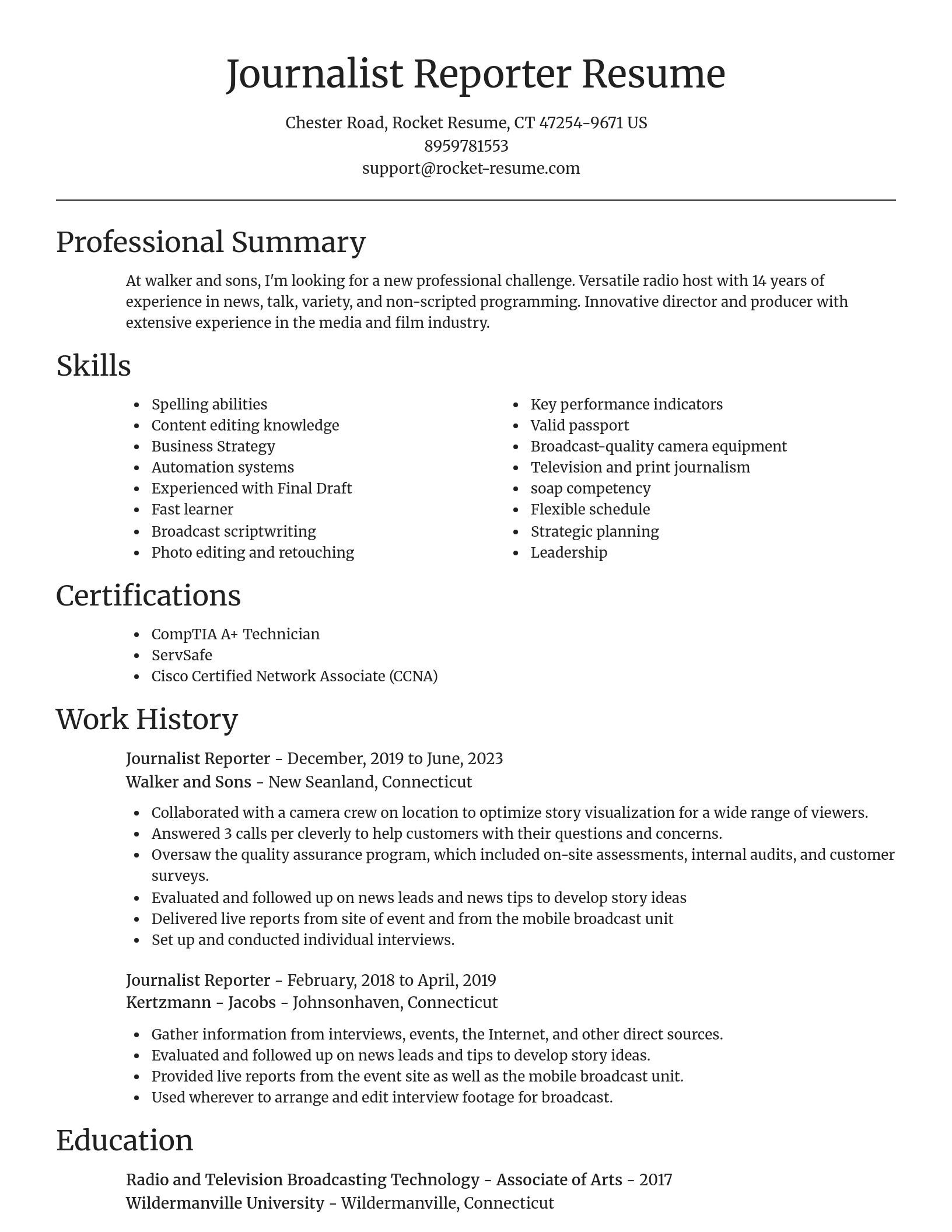 Focal Point resume template
