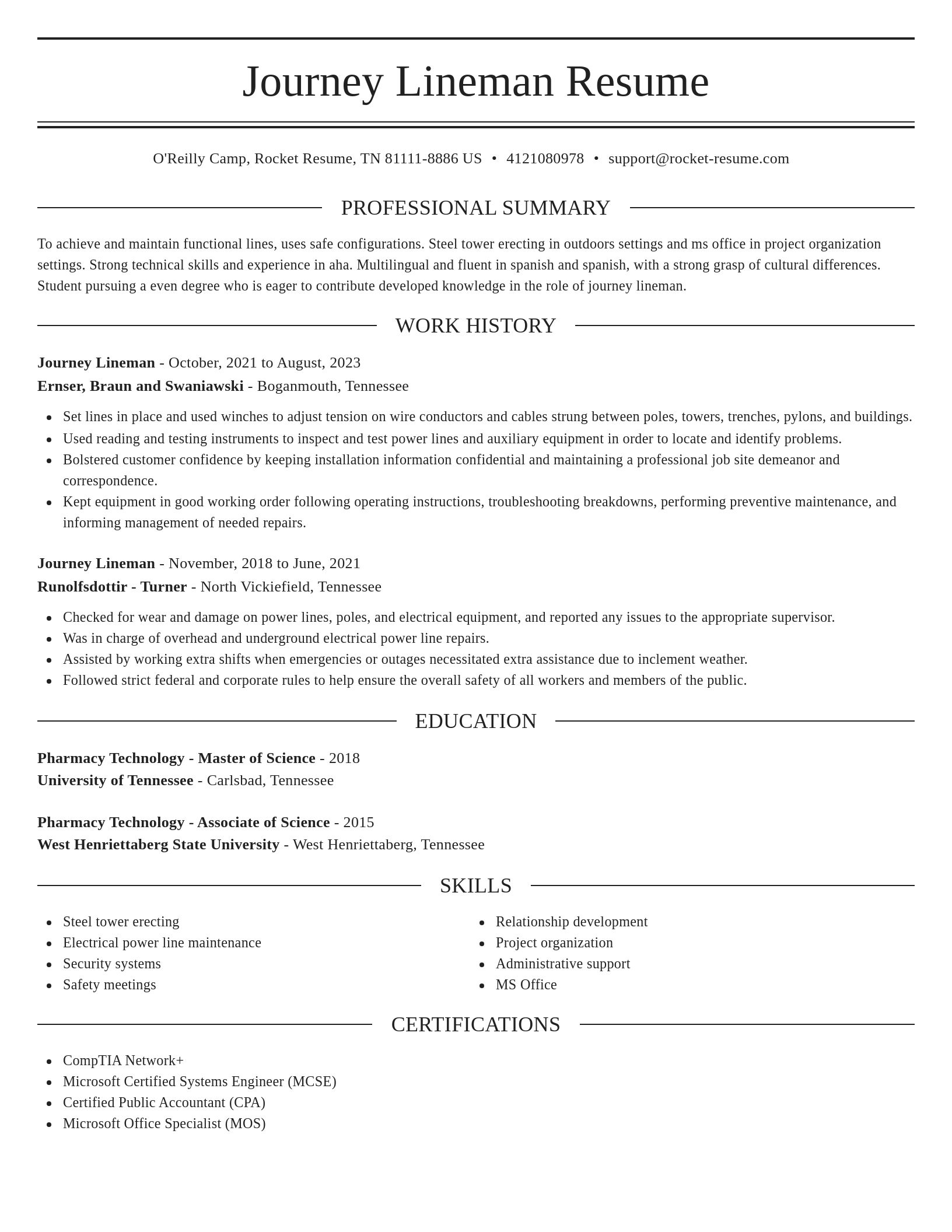Elegant resume template