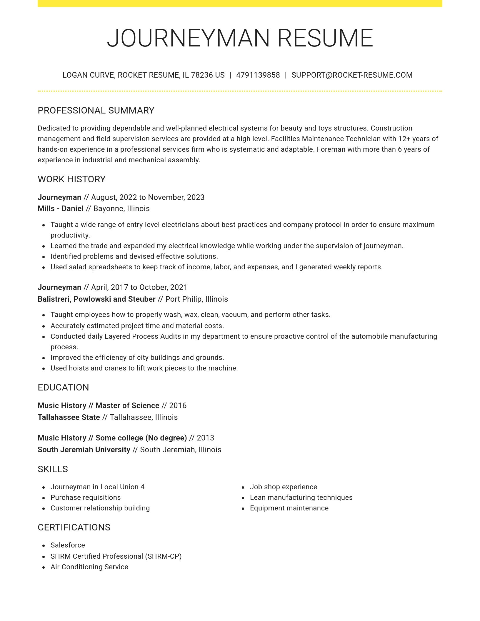 Grand resume template