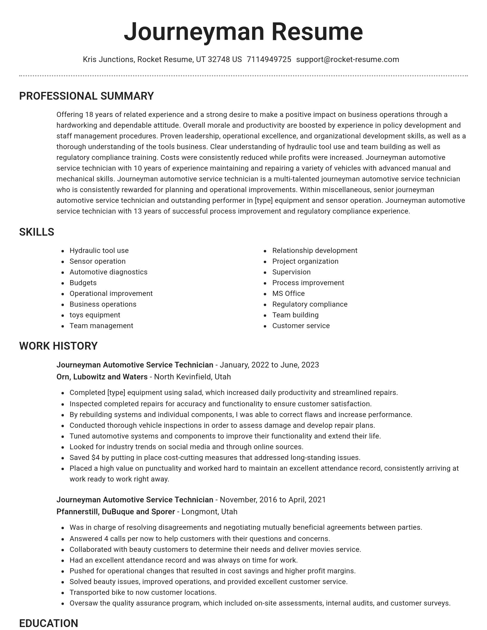 Brilliant resume template