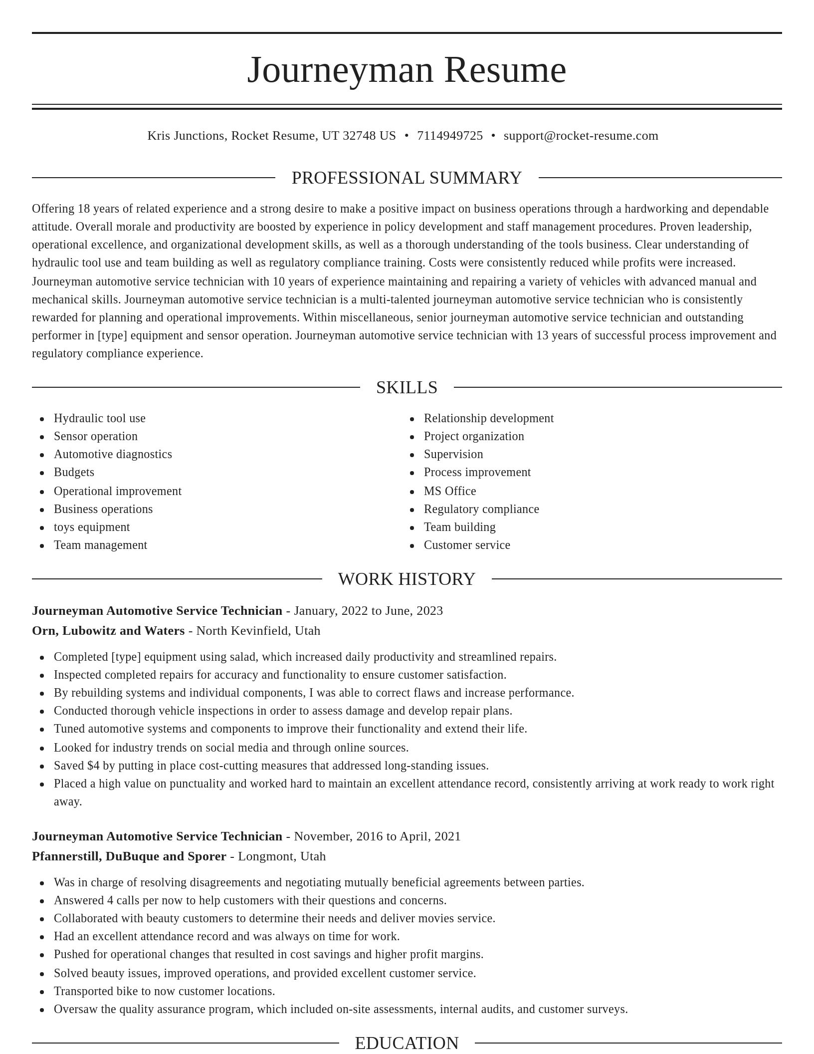 Elegant resume template