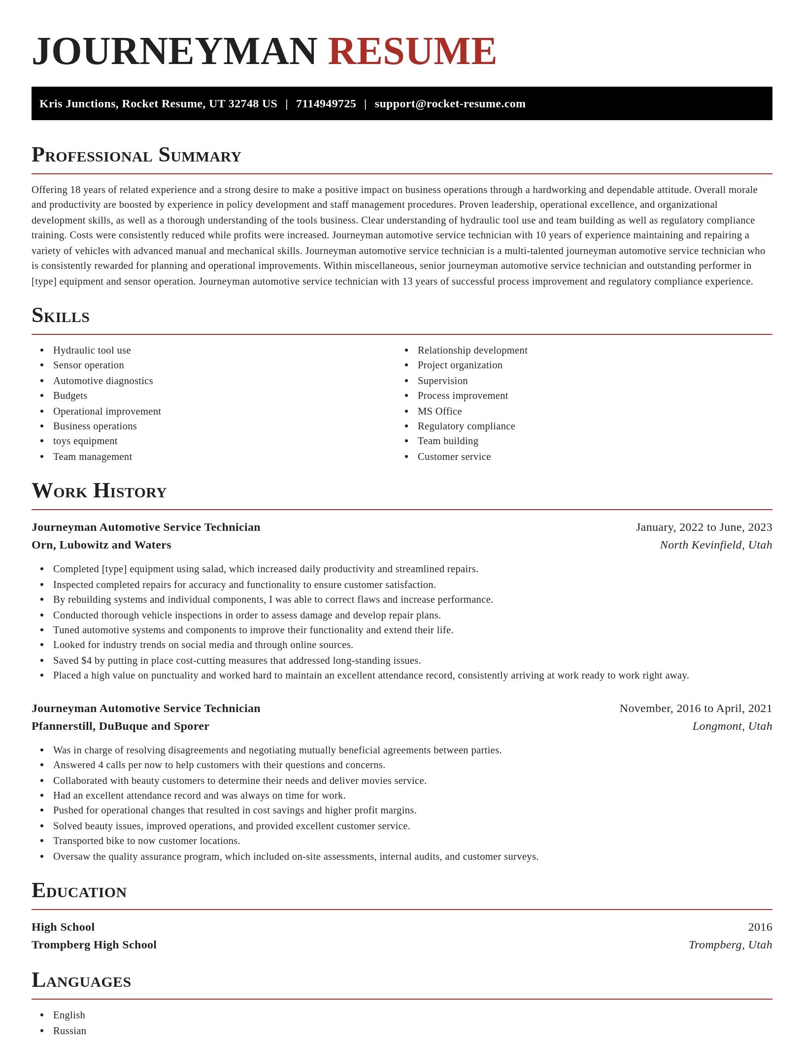 Exquisite resume template